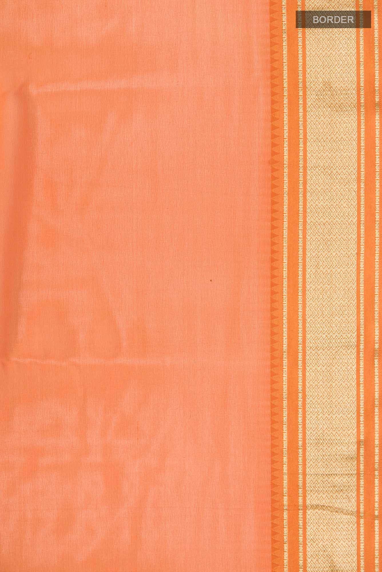 Orange Mysore Georgette Saree