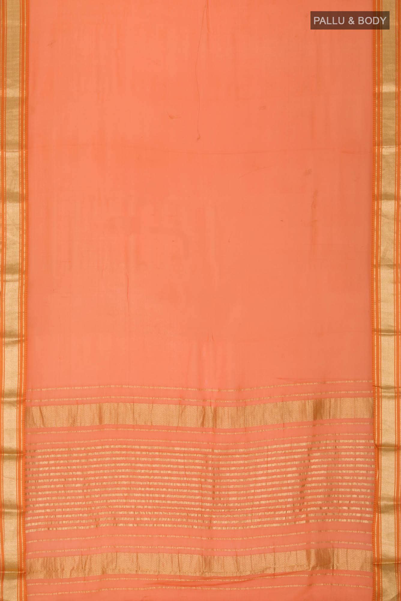 Orange Mysore Georgette Saree