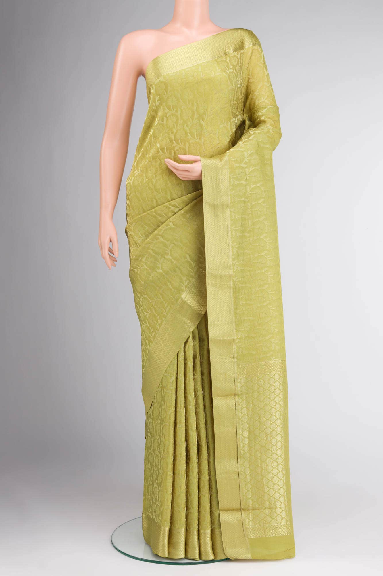 Green Georgette Saree