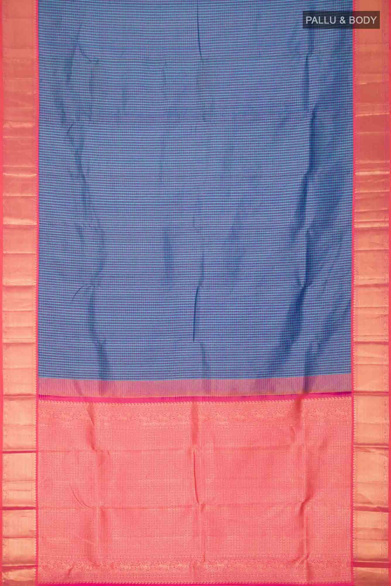 Blue Dual Tone Kanchipuram Silk Saree