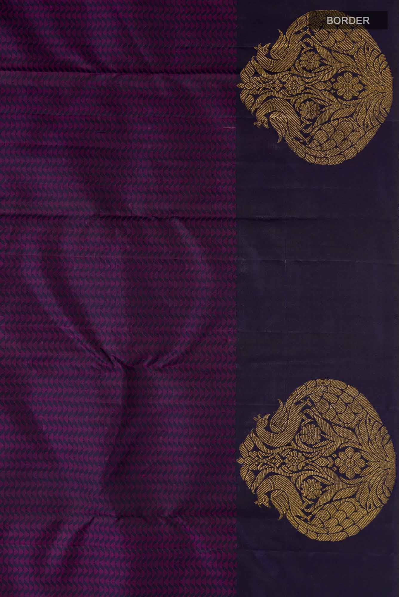 Navy Blue Kanchipuram Silk Saree
