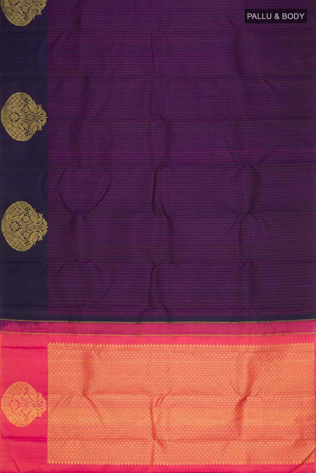 Navy Blue Kanchipuram Silk Saree