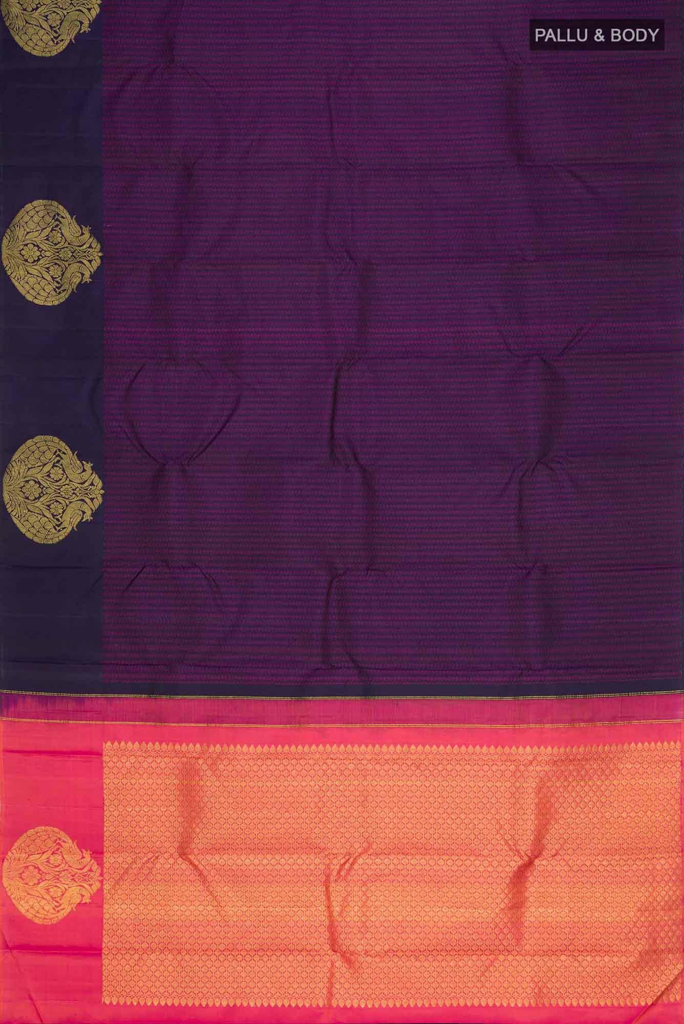 Navy Blue Kanchipuram Silk Saree