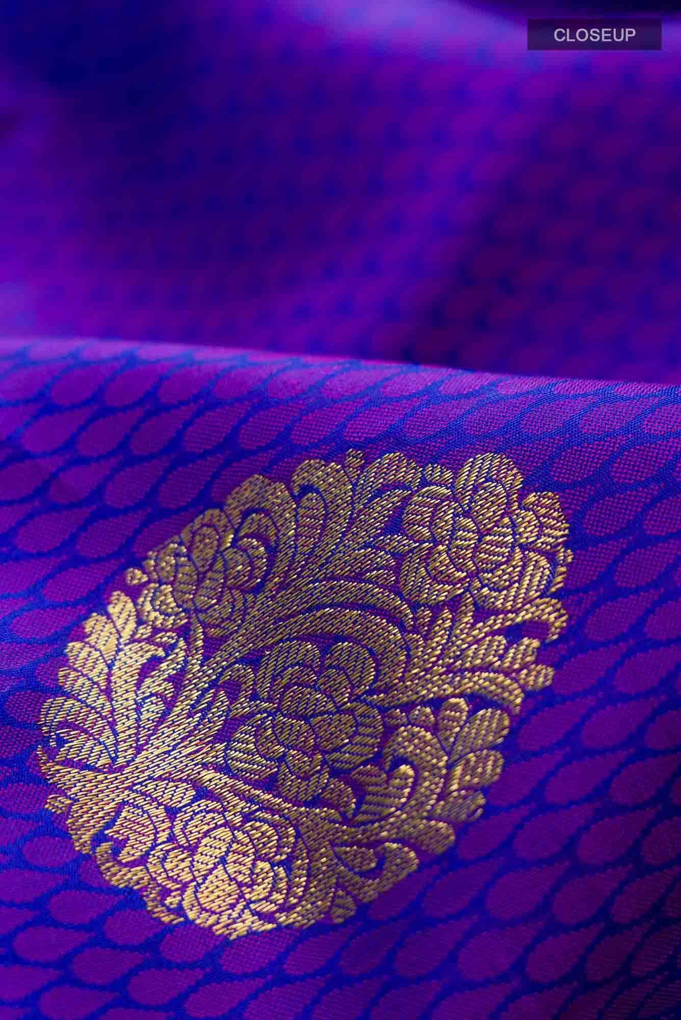 Blue Kanchipuram Silk Saree