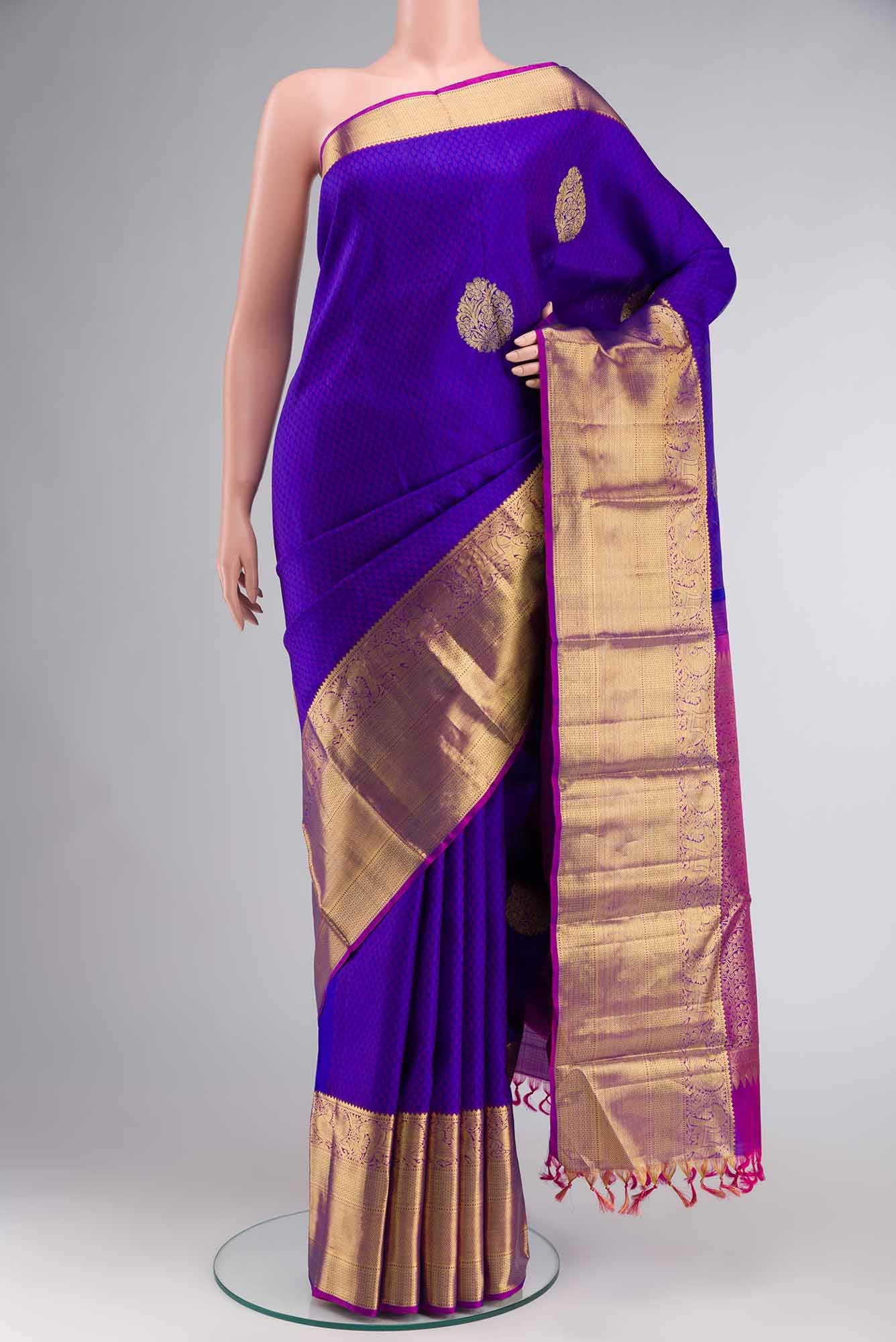 Blue Kanchipuram Silk Saree