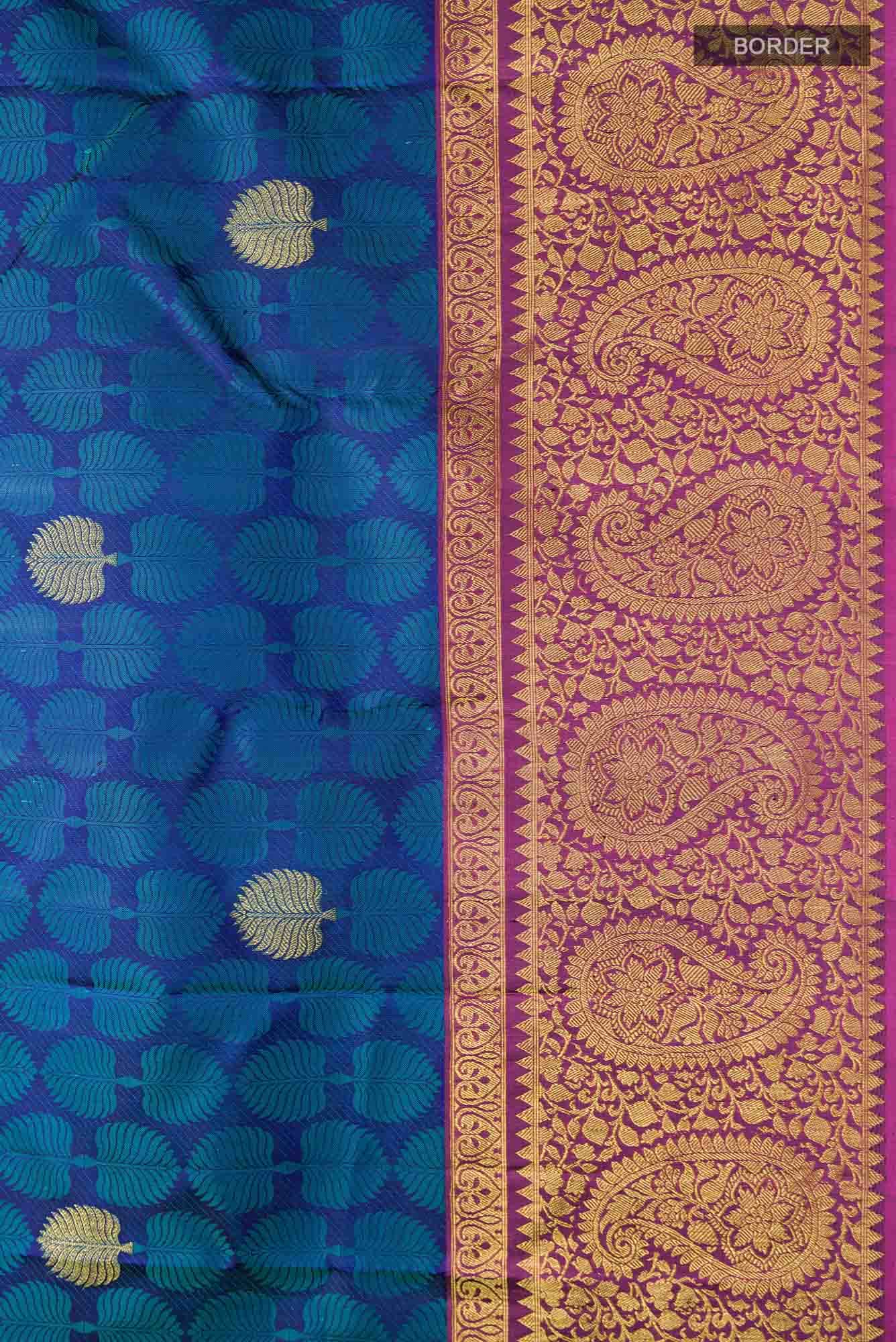 Blue Kanchipuram Silk Saree