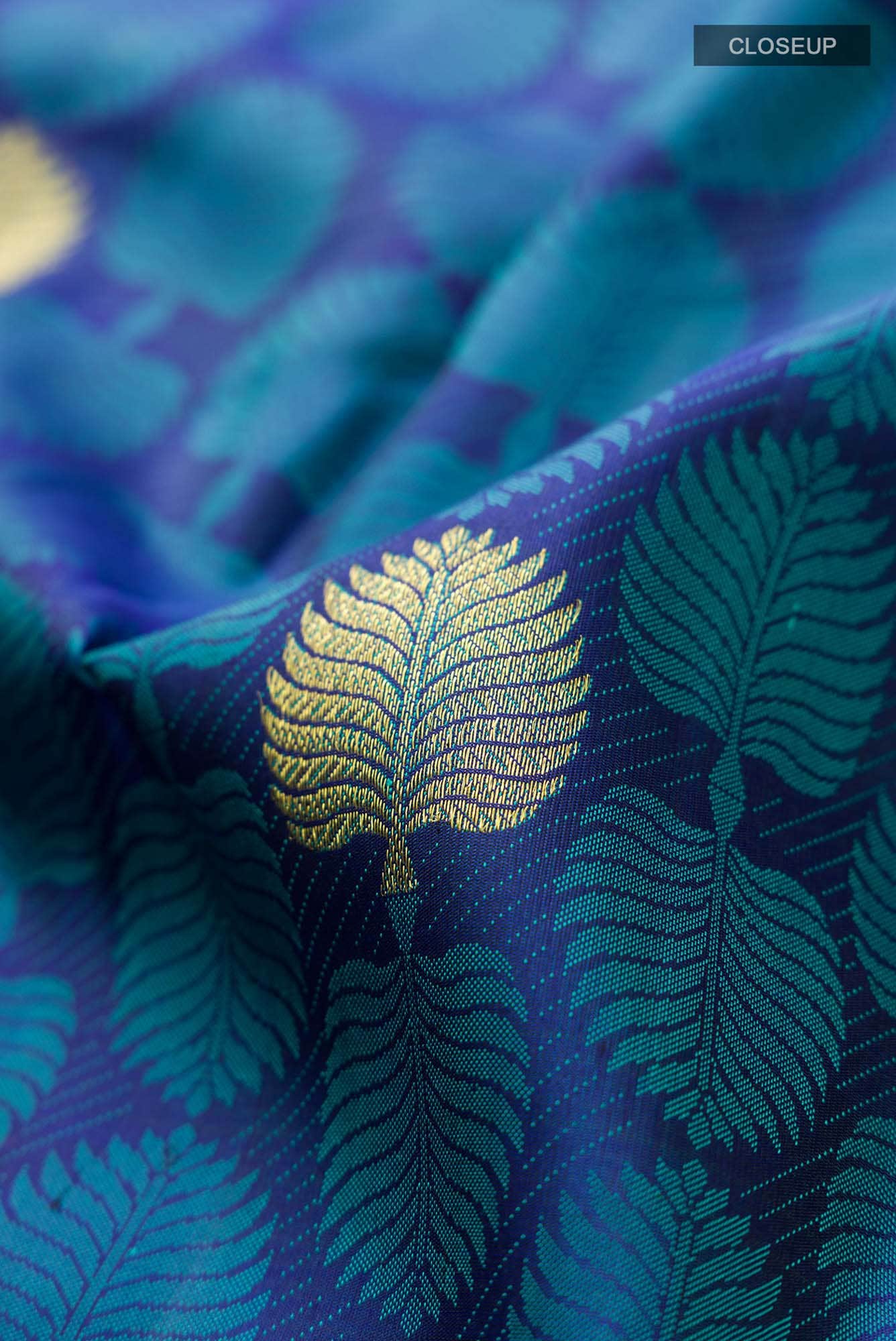 Blue Kanchipuram Silk Saree