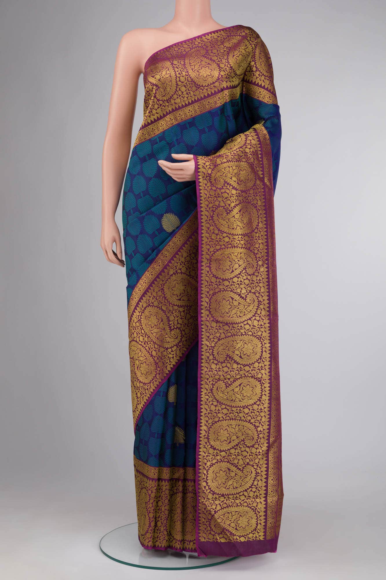 Blue Kanchipuram Silk Saree