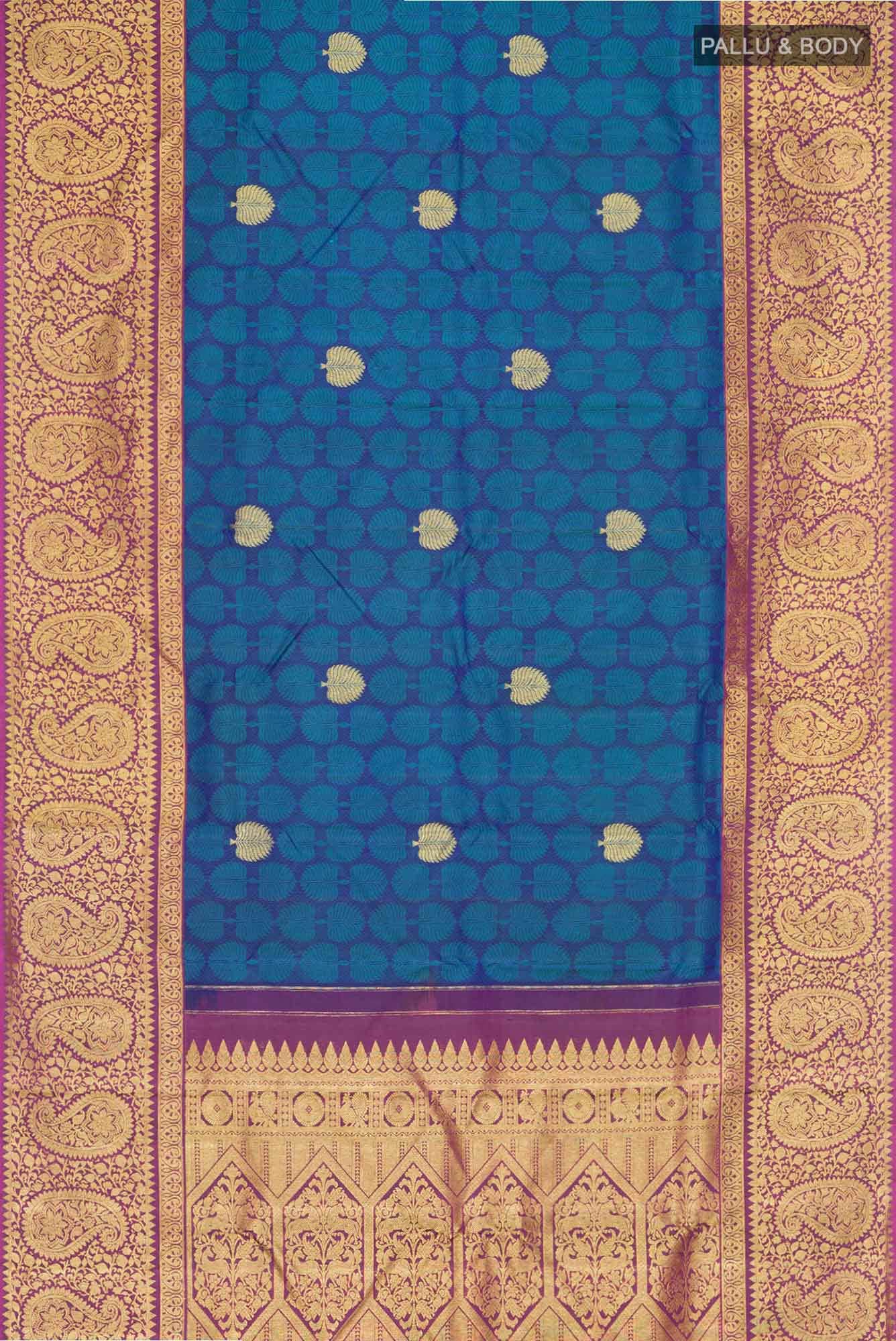 Blue Kanchipuram Silk Saree
