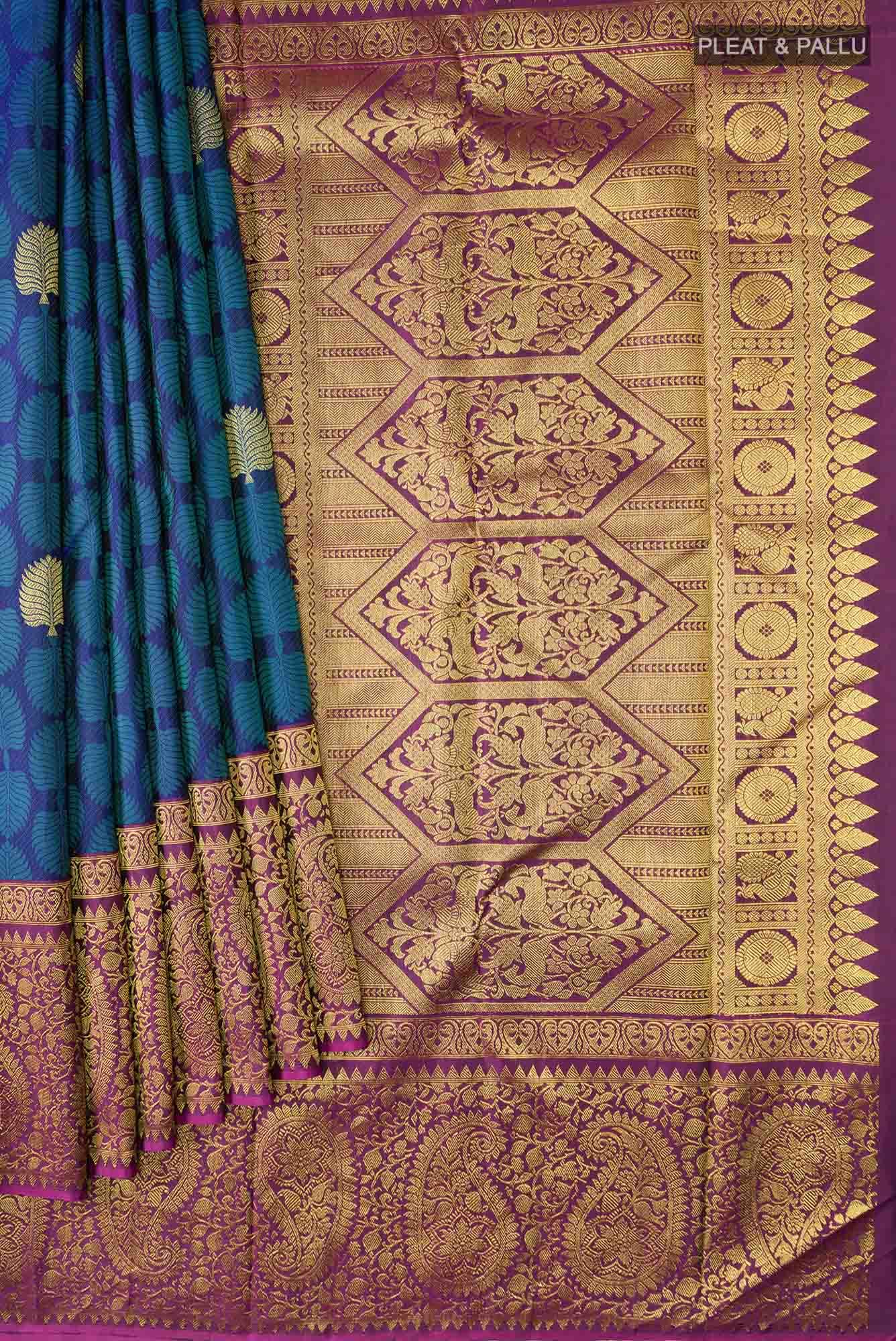 Blue Kanchipuram Silk Saree