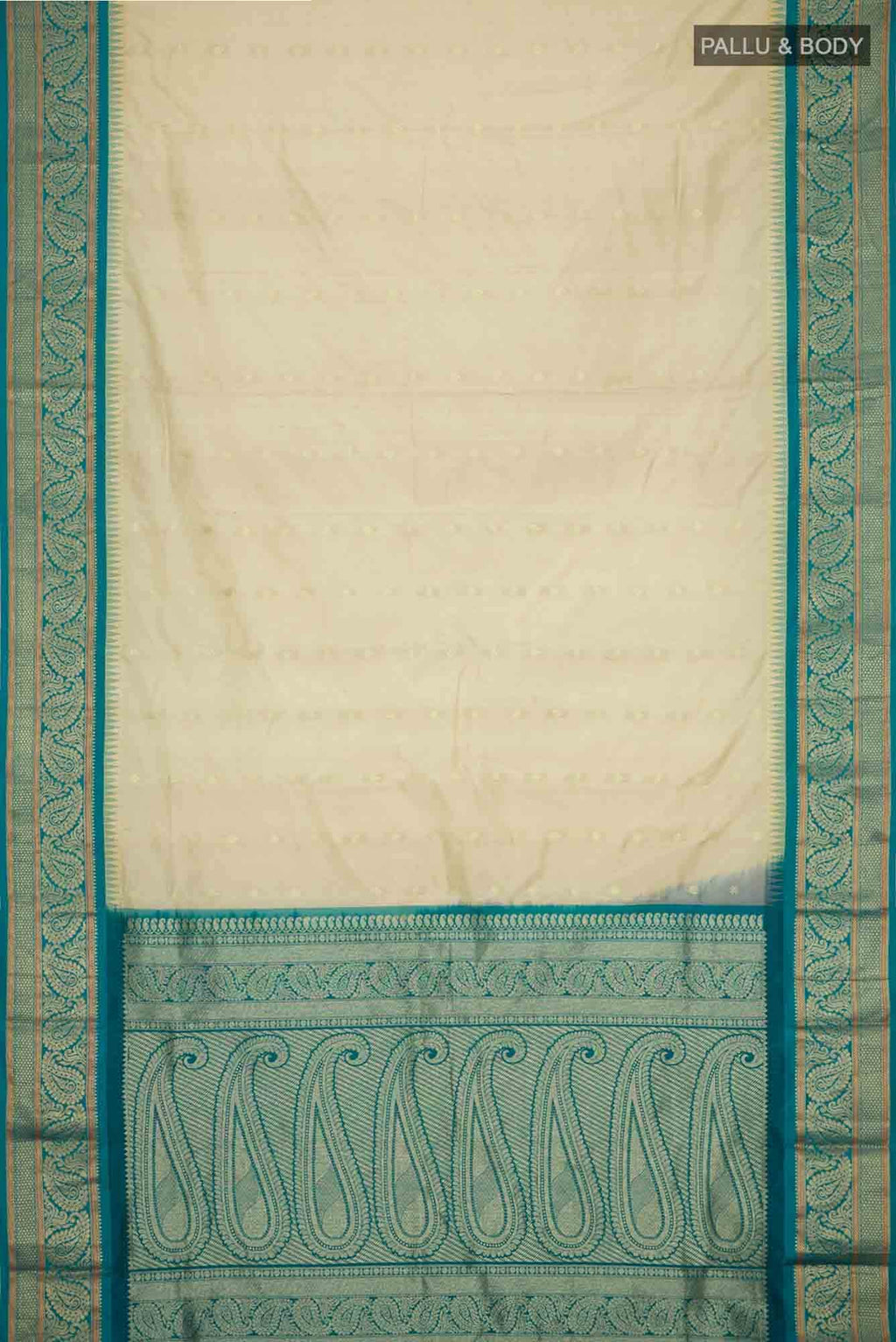 Beige Bangalore Silk Saree