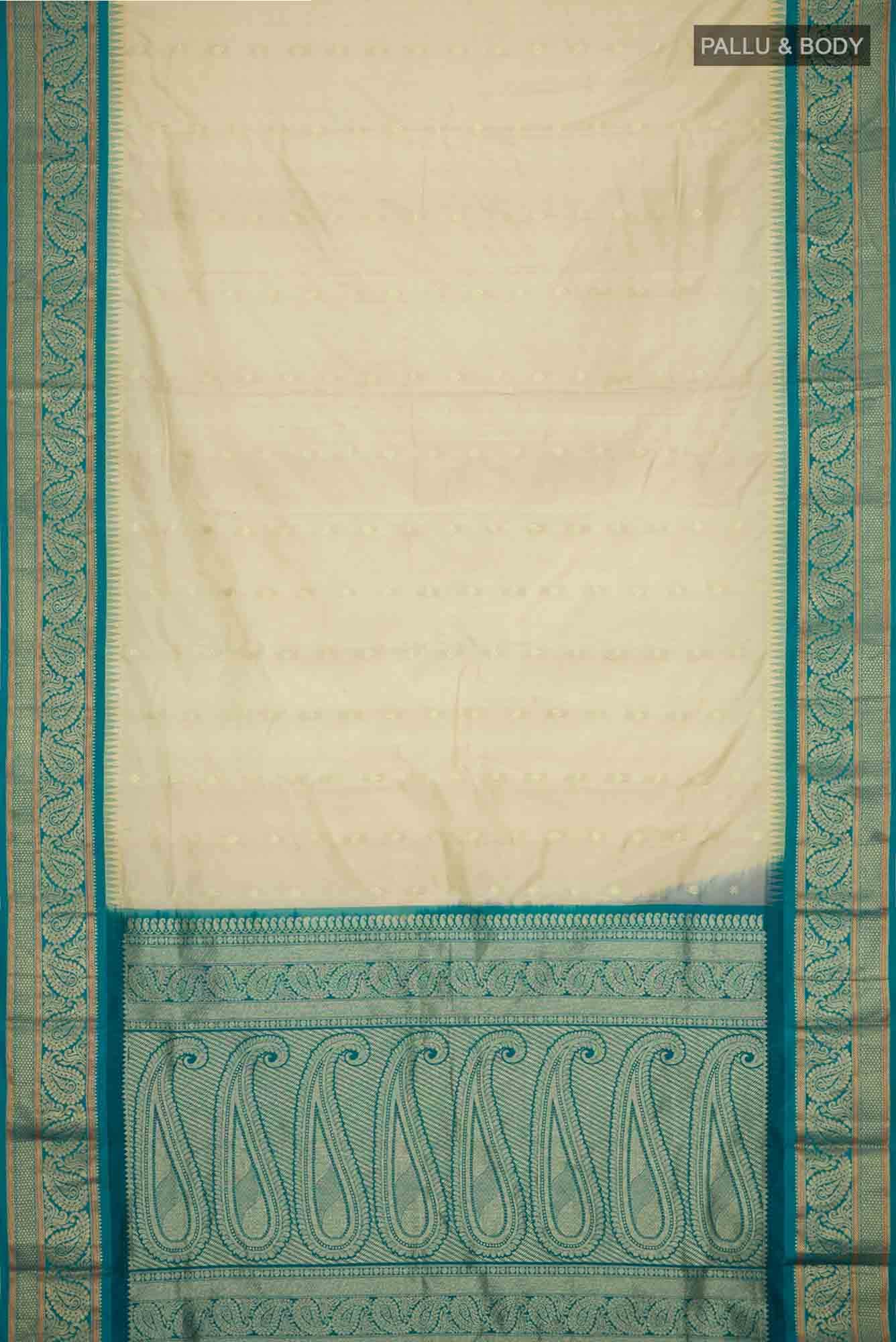 Beige Bangalore Silk Saree