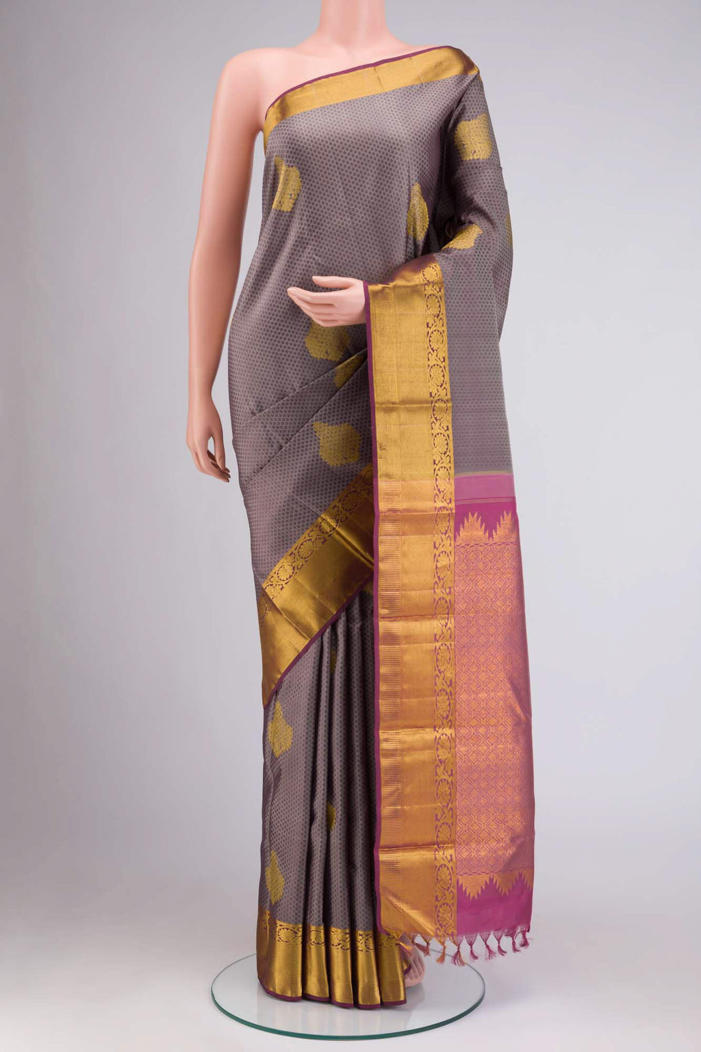 Brown Kanchipuram Silk Saree