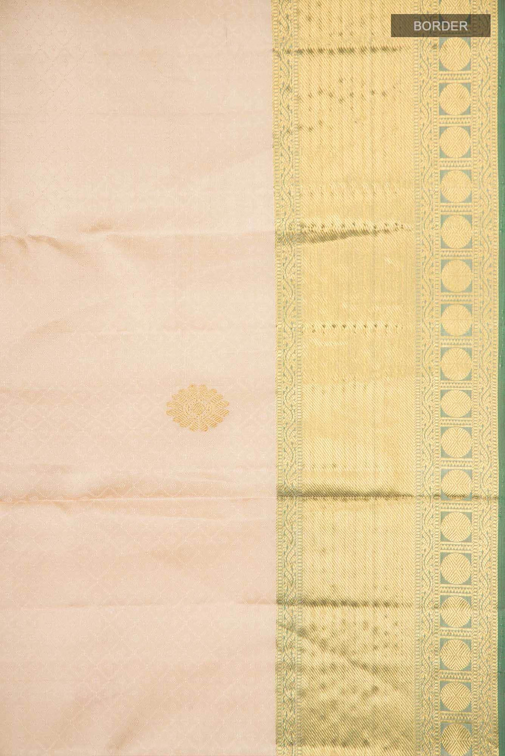 Beige Kanchipuram Silk Saree