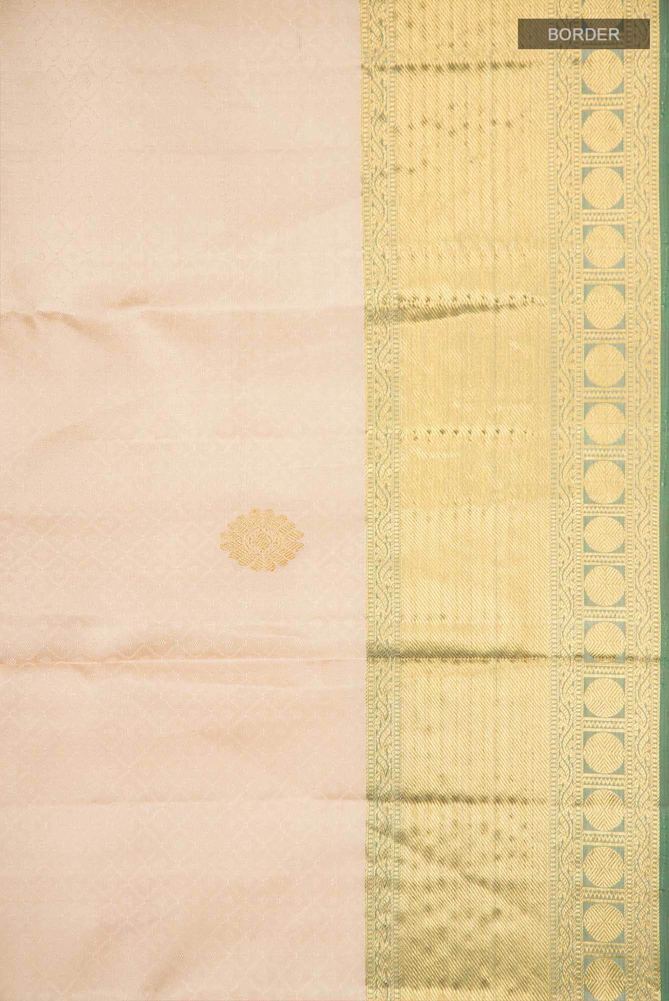 Beige Kanchipuram Silk Saree