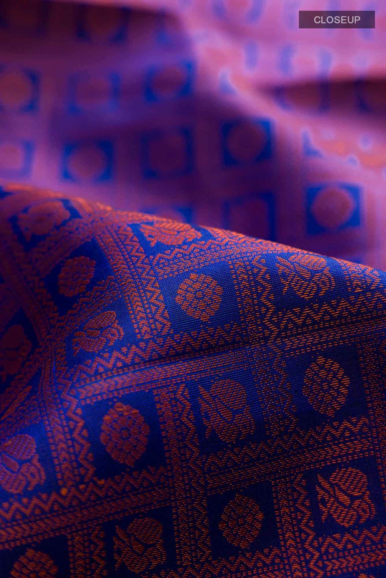 Blue Kanchipuram Silk Saree
