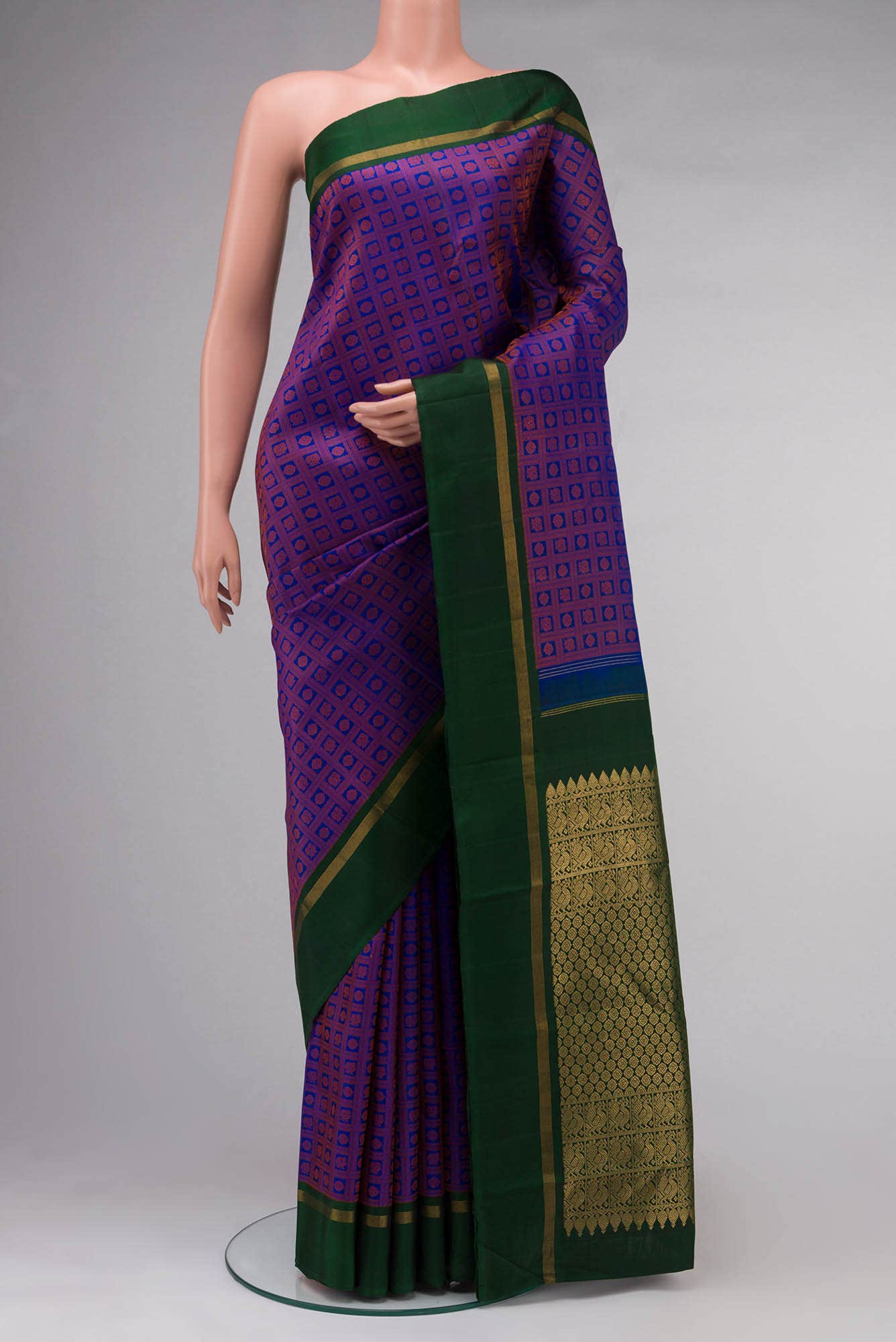 Blue Kanchipuram Silk Saree