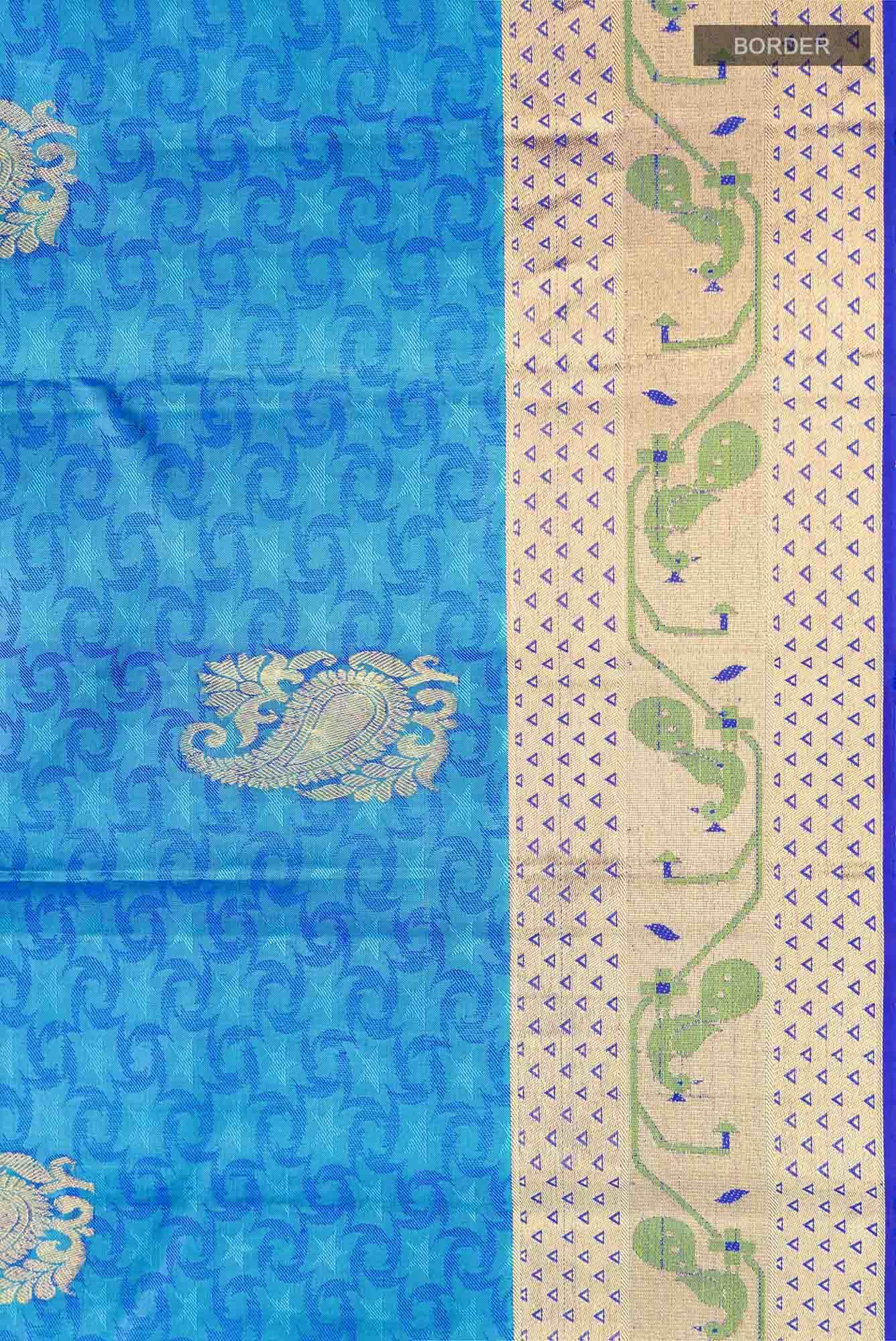 Blue Kanchipuram Silk Saree