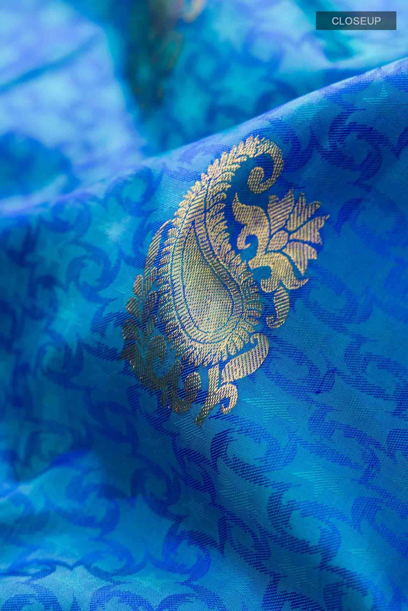 Blue Kanchipuram Silk Saree
