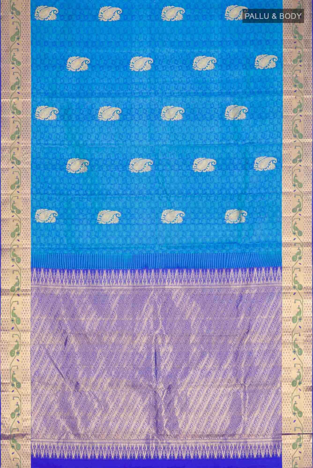 Blue Kanchipuram Silk Saree