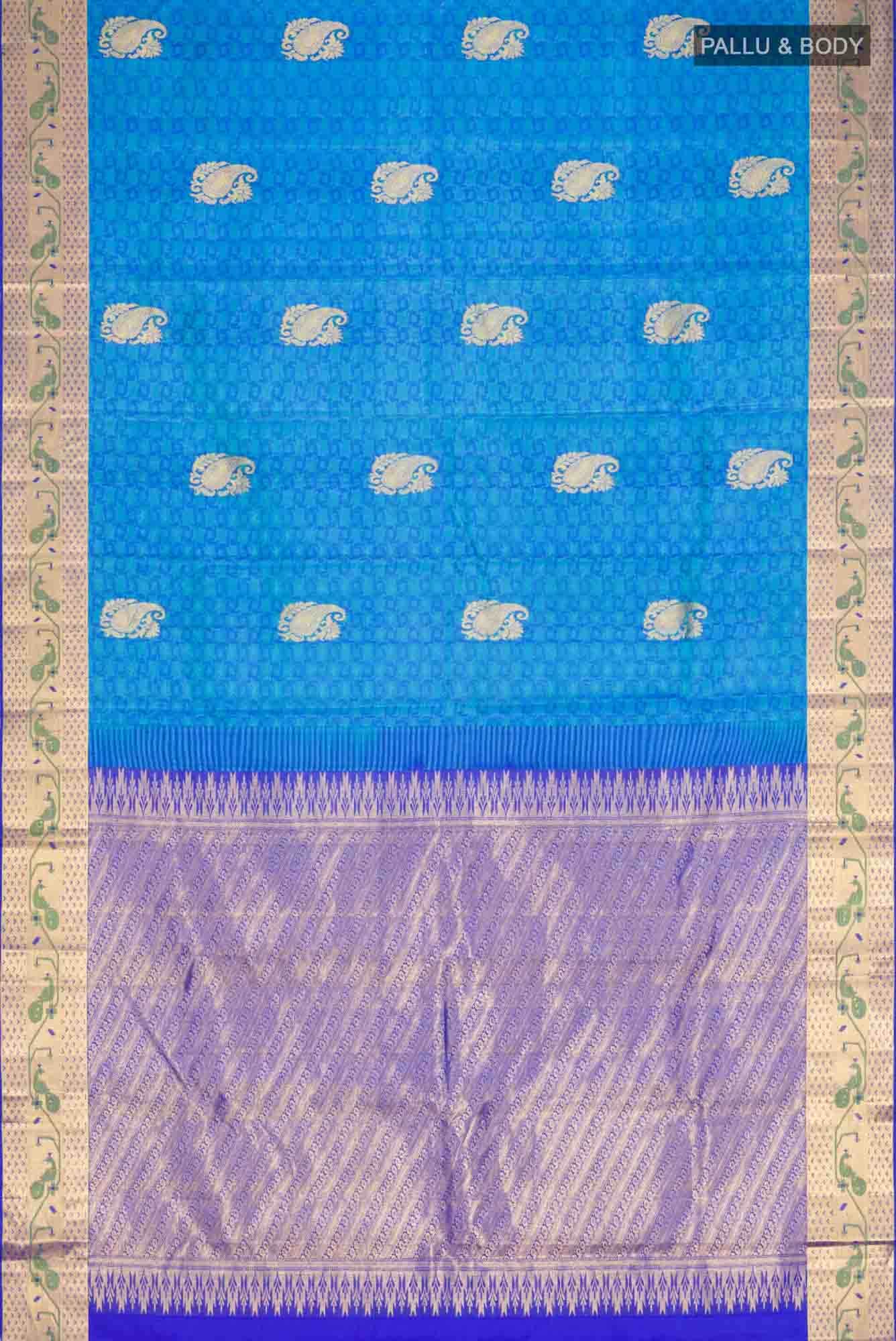 Blue Kanchipuram Silk Saree