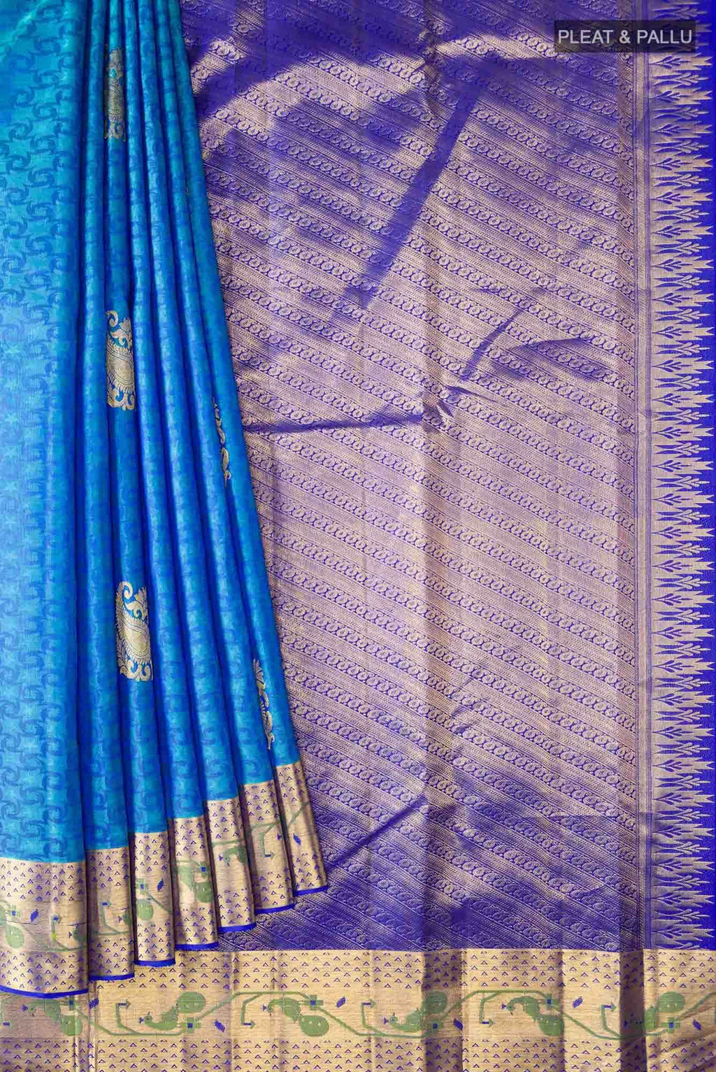 Blue Kanchipuram Silk Saree