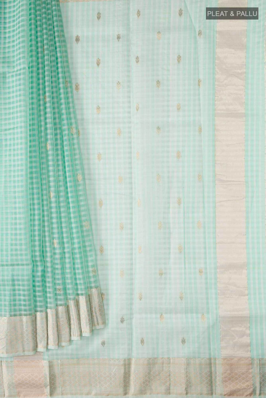 Green Maheshwari Silk Cotton Saree