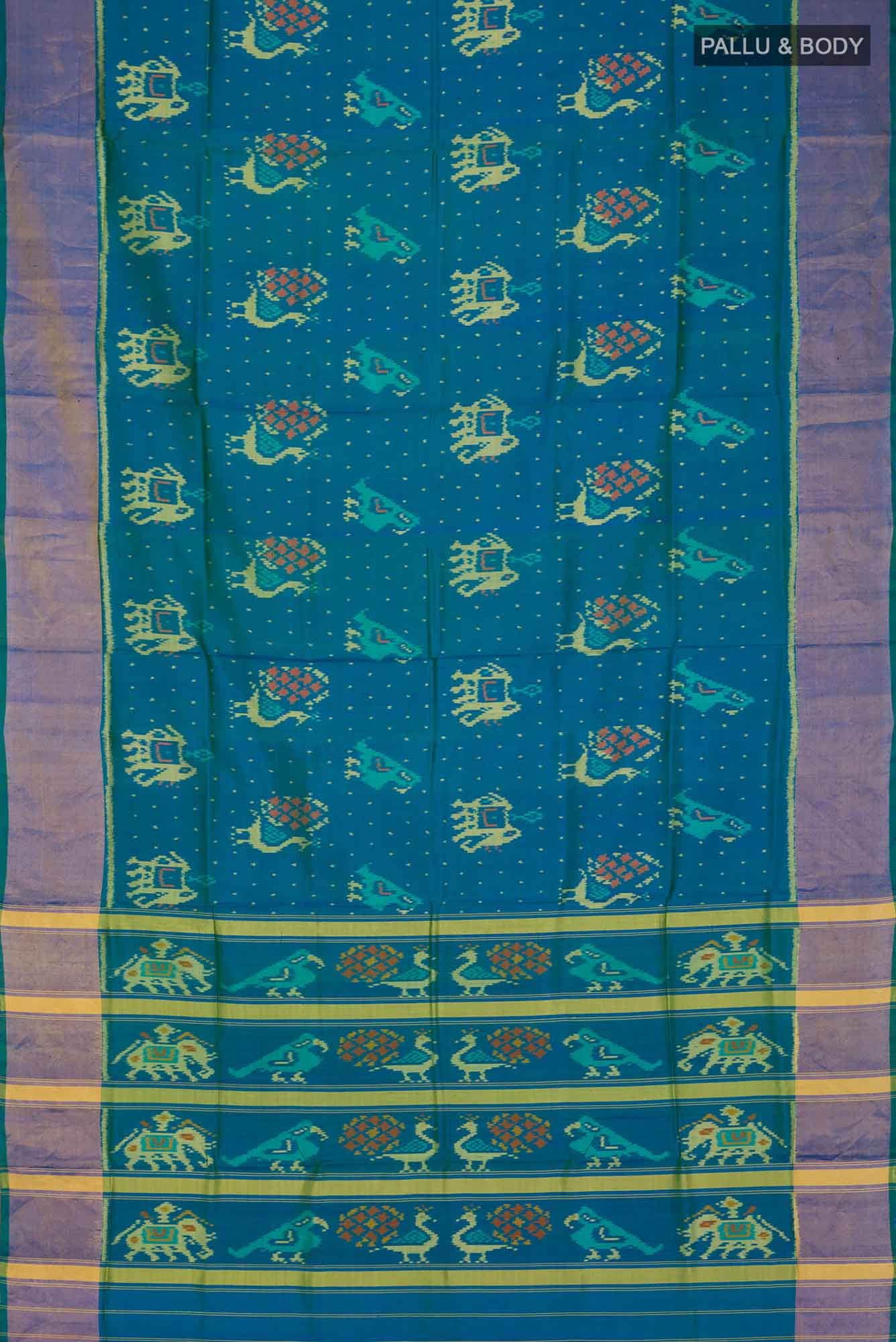 Blue Rajkot Patola Silk Saree