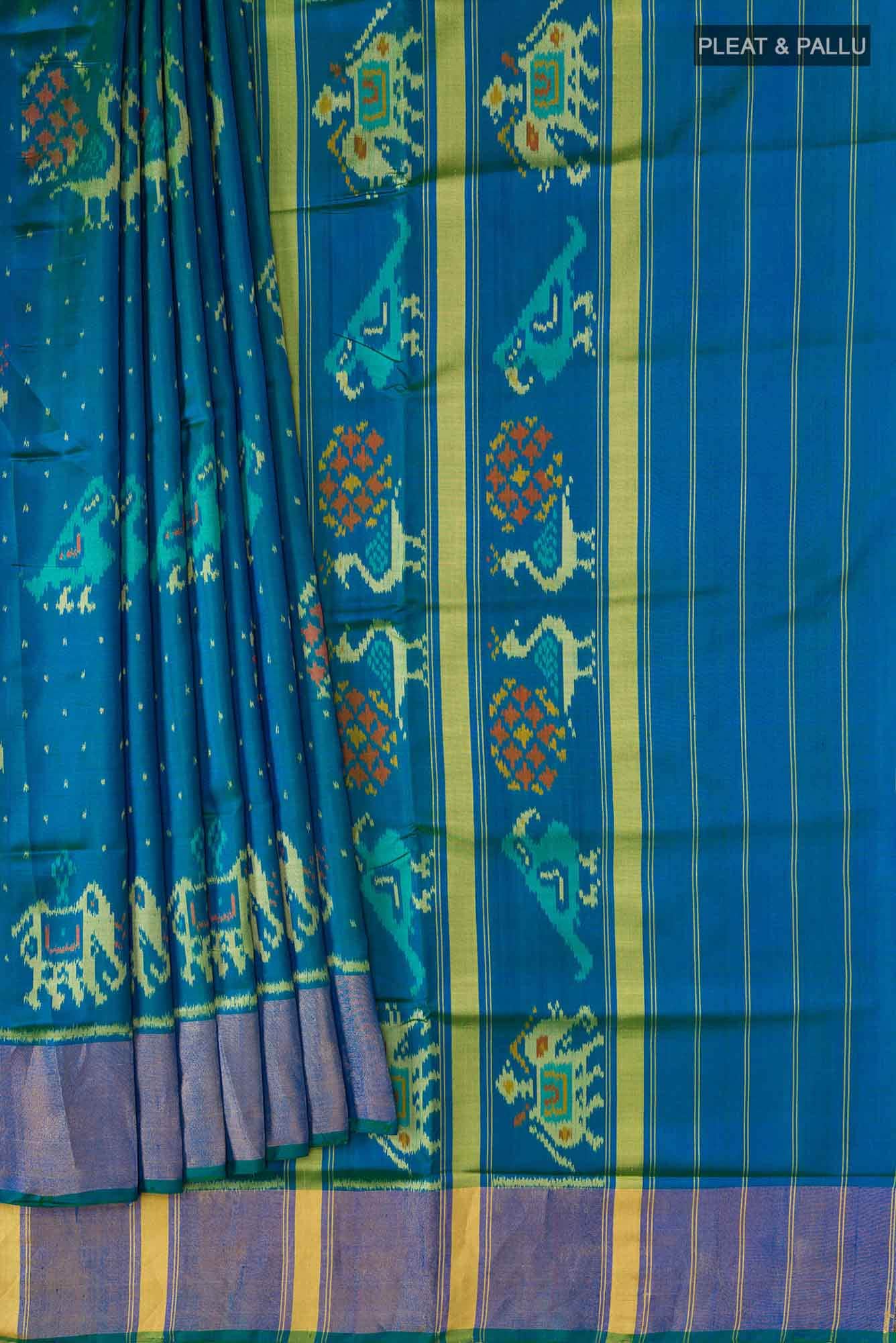 Blue Rajkot Patola Silk Saree
