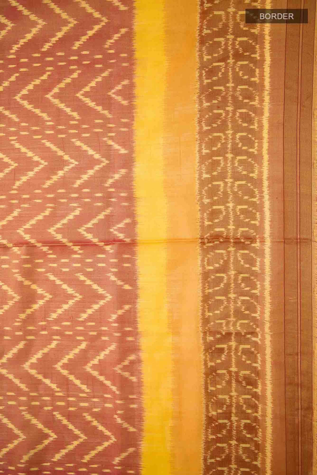 Mustard Rajkot Patola Silk Saree