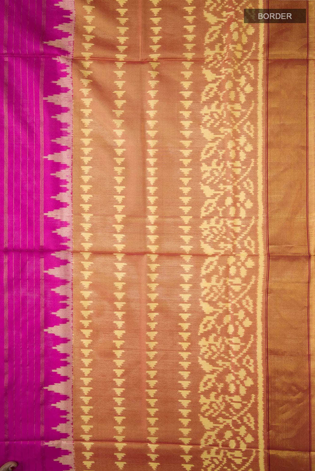Mustard Rajkot Patola Silk Saree