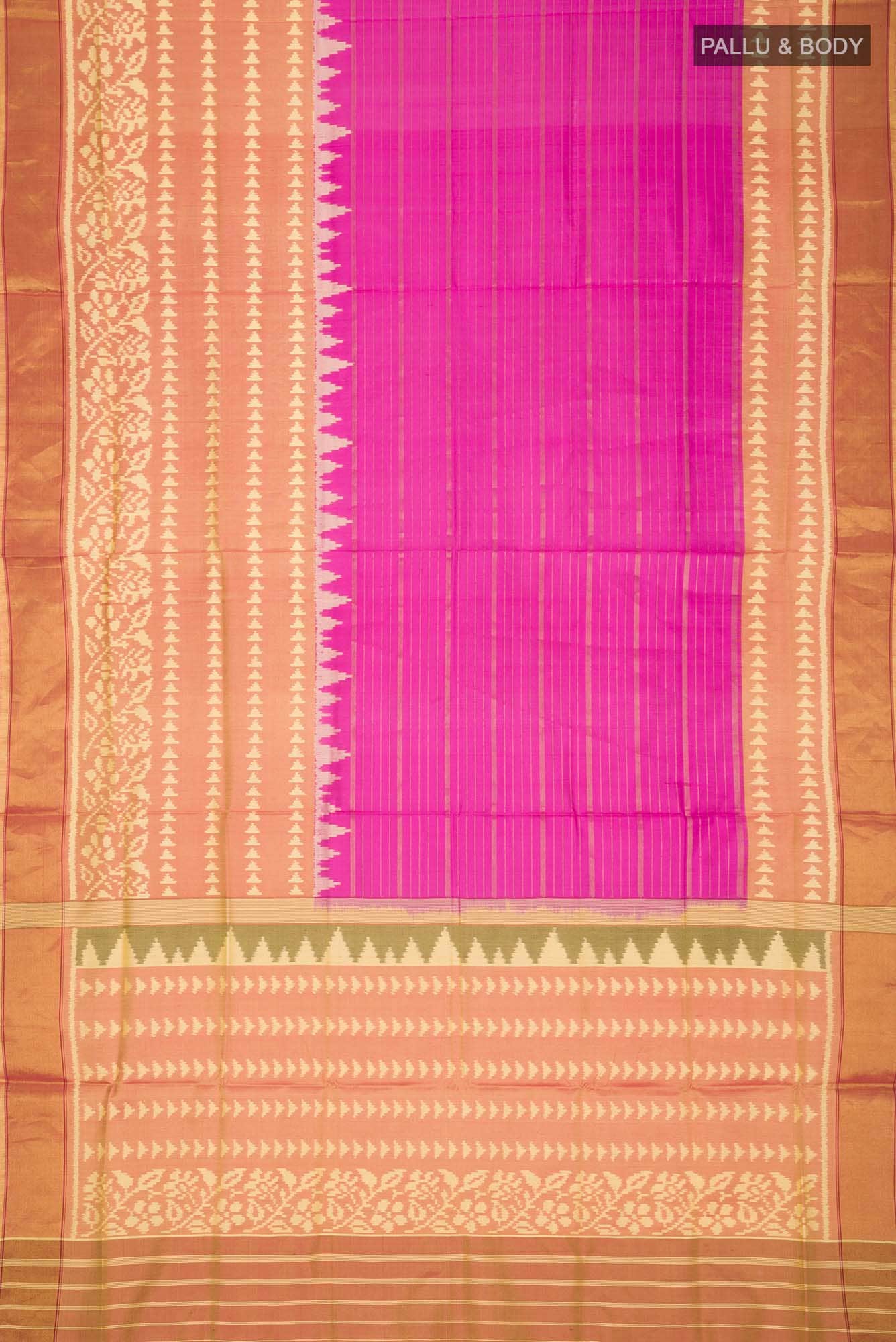 Mustard Rajkot Patola Silk Saree