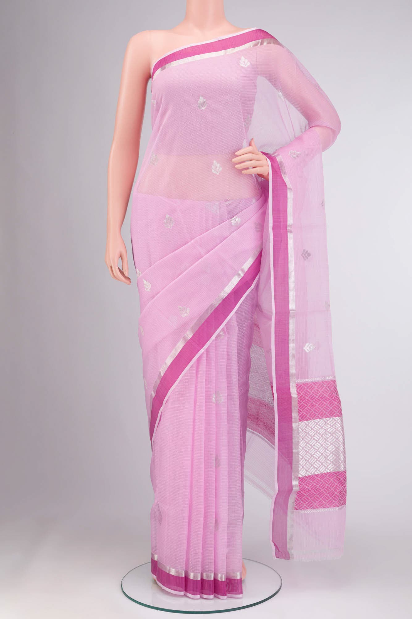 Pink Silk Cotton Saree