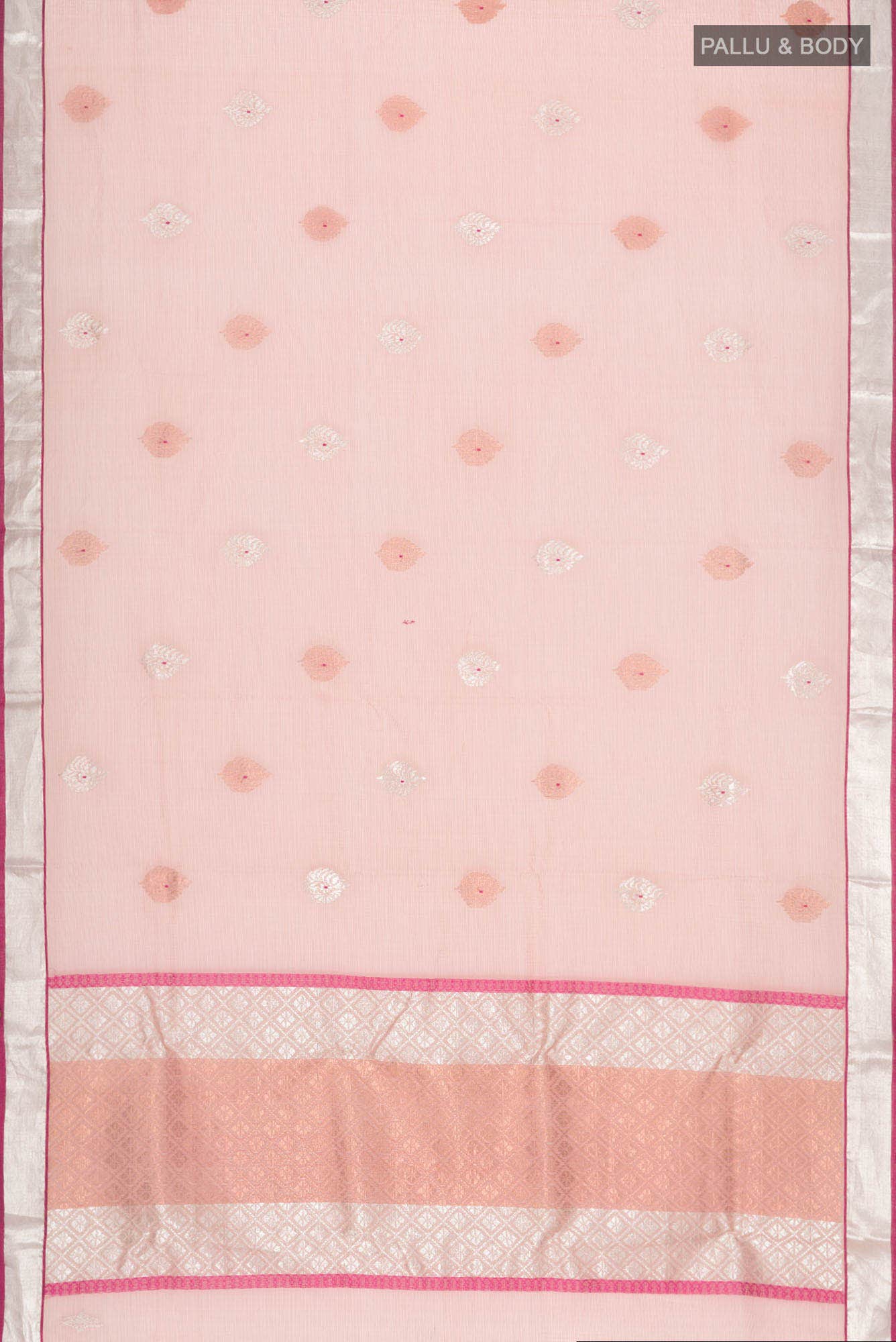 Coral Silk Cotton Saree