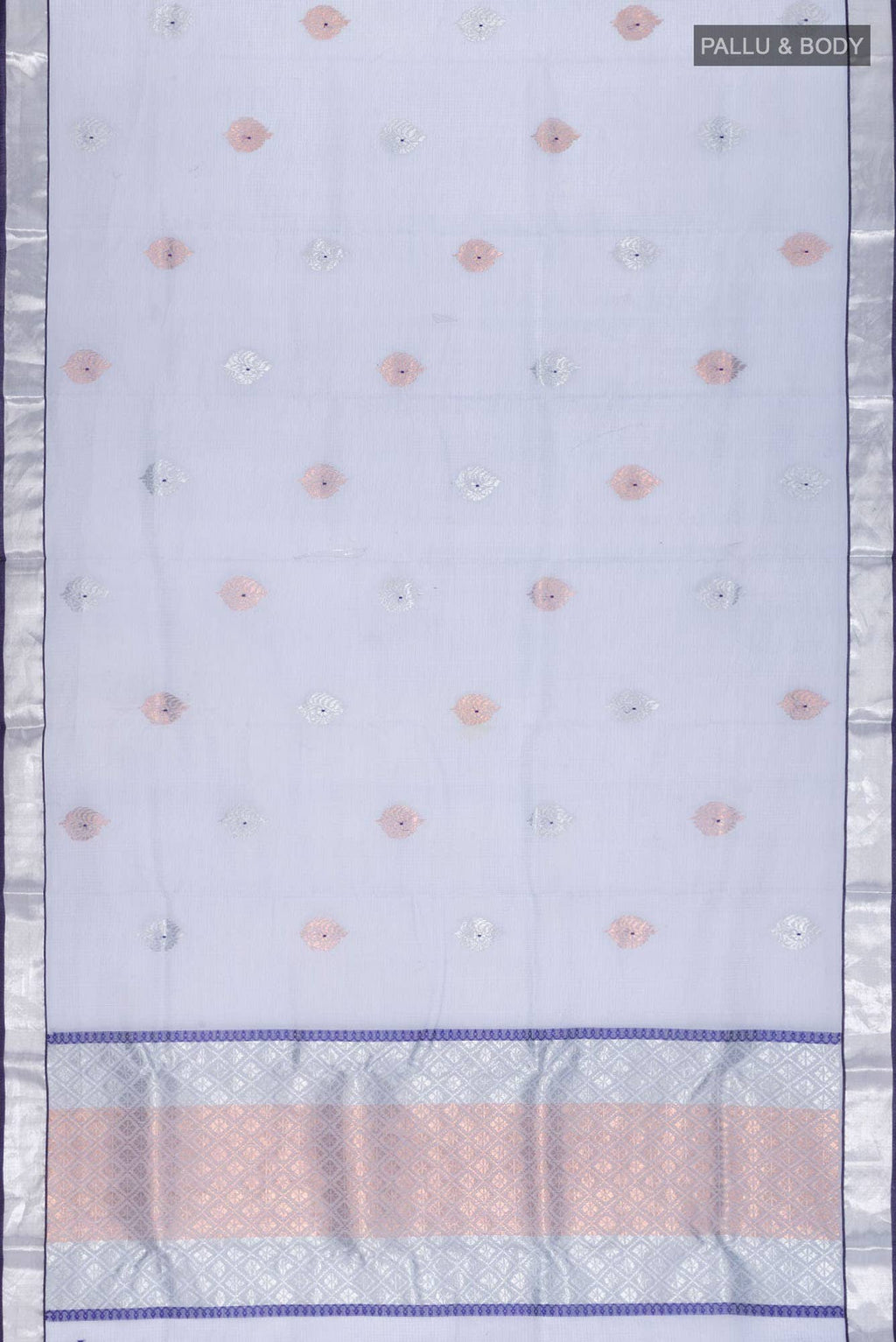 Navy Blue Chanderi Silk Cotton Saree