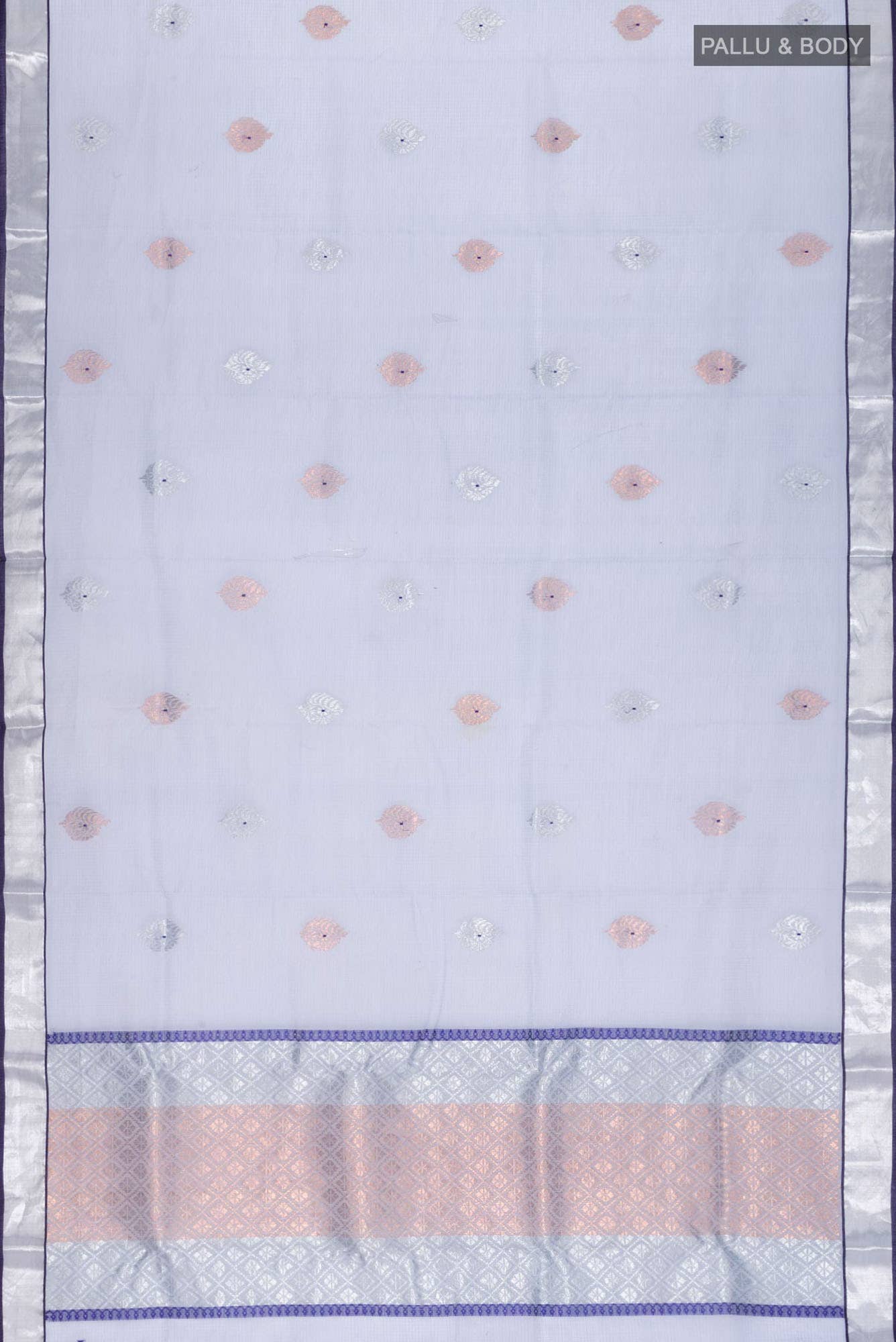 Navy Blue Chanderi Silk Cotton Saree