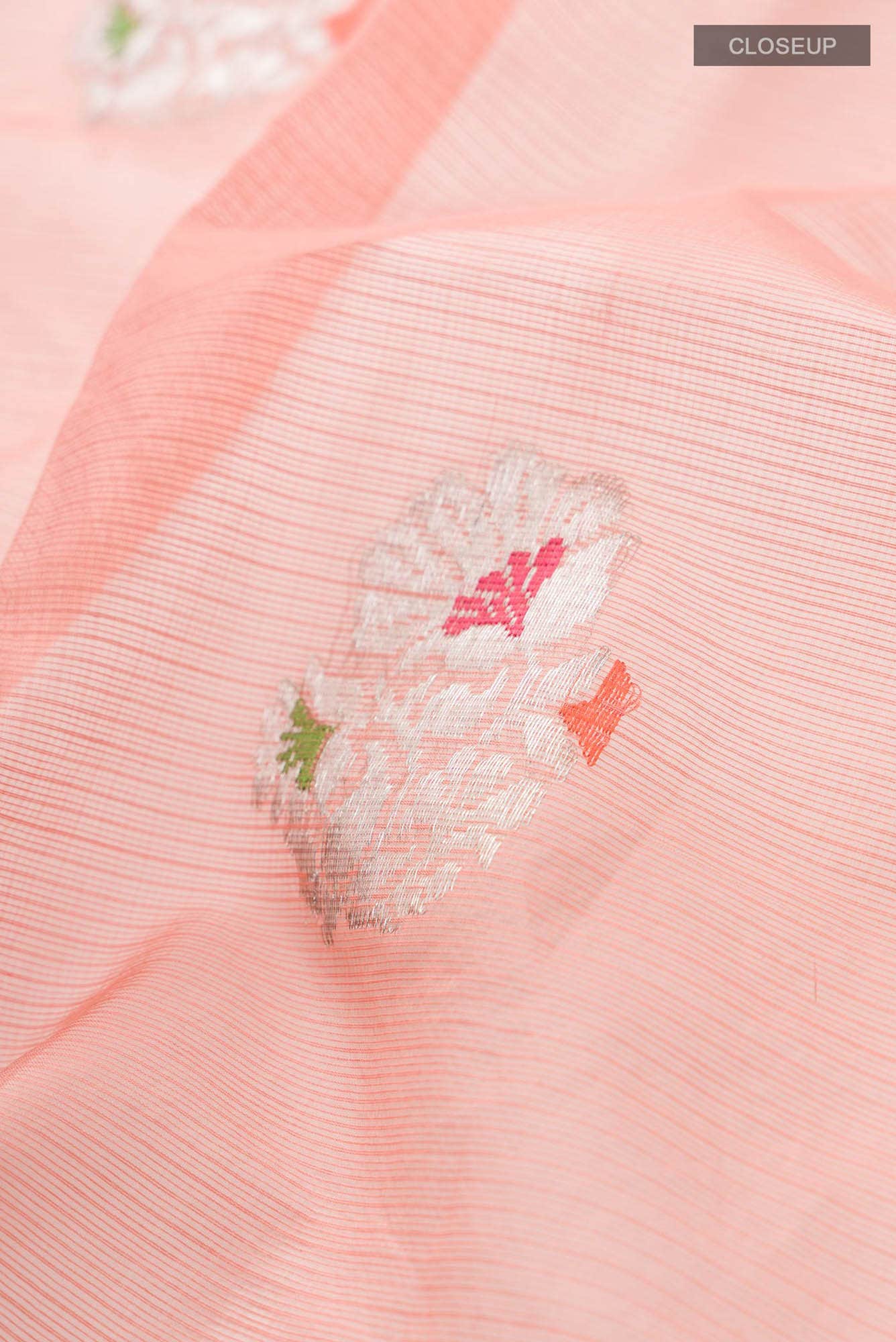 Pink Chanderi Silk Cotton Saree