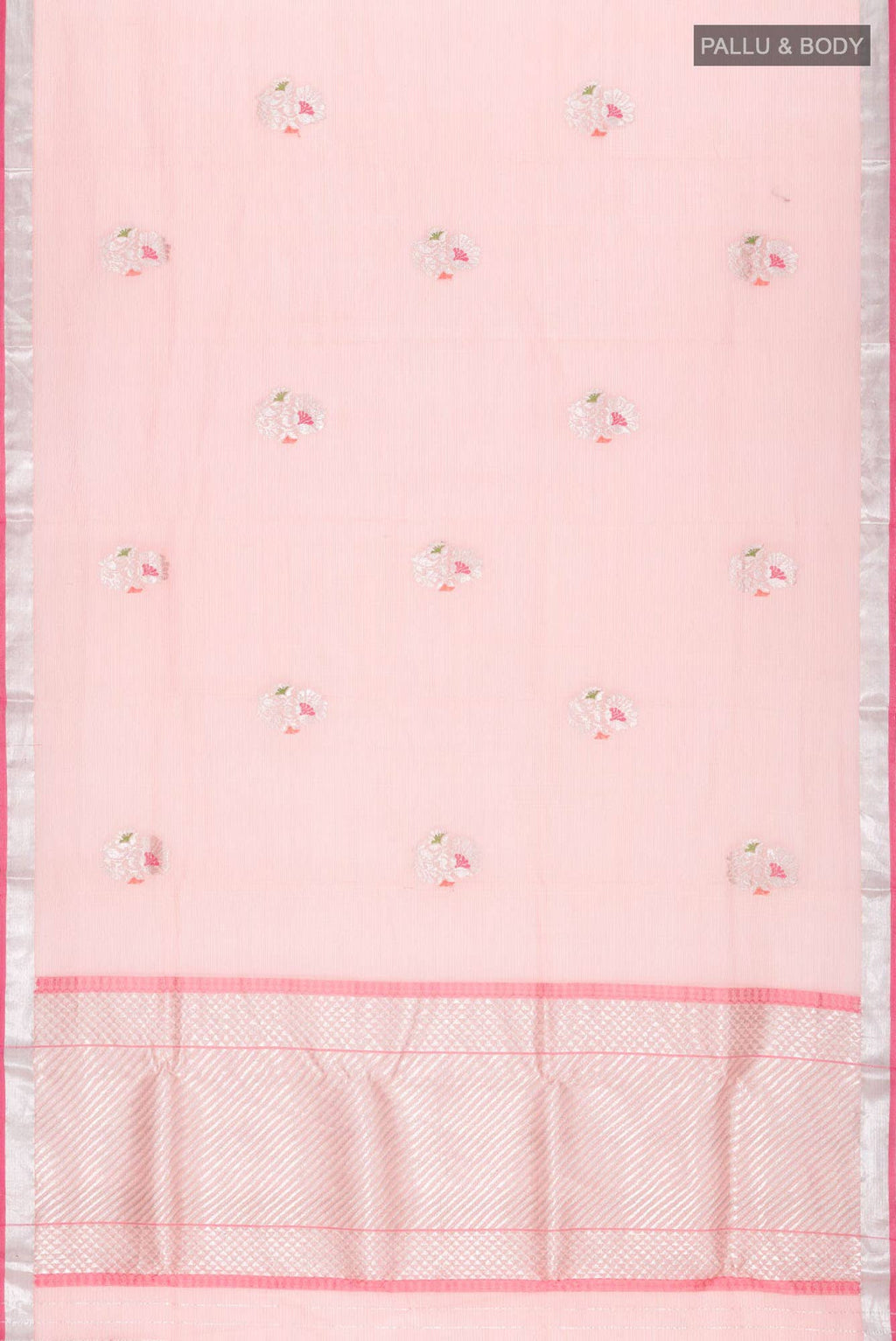 Pink Chanderi Silk Cotton Saree