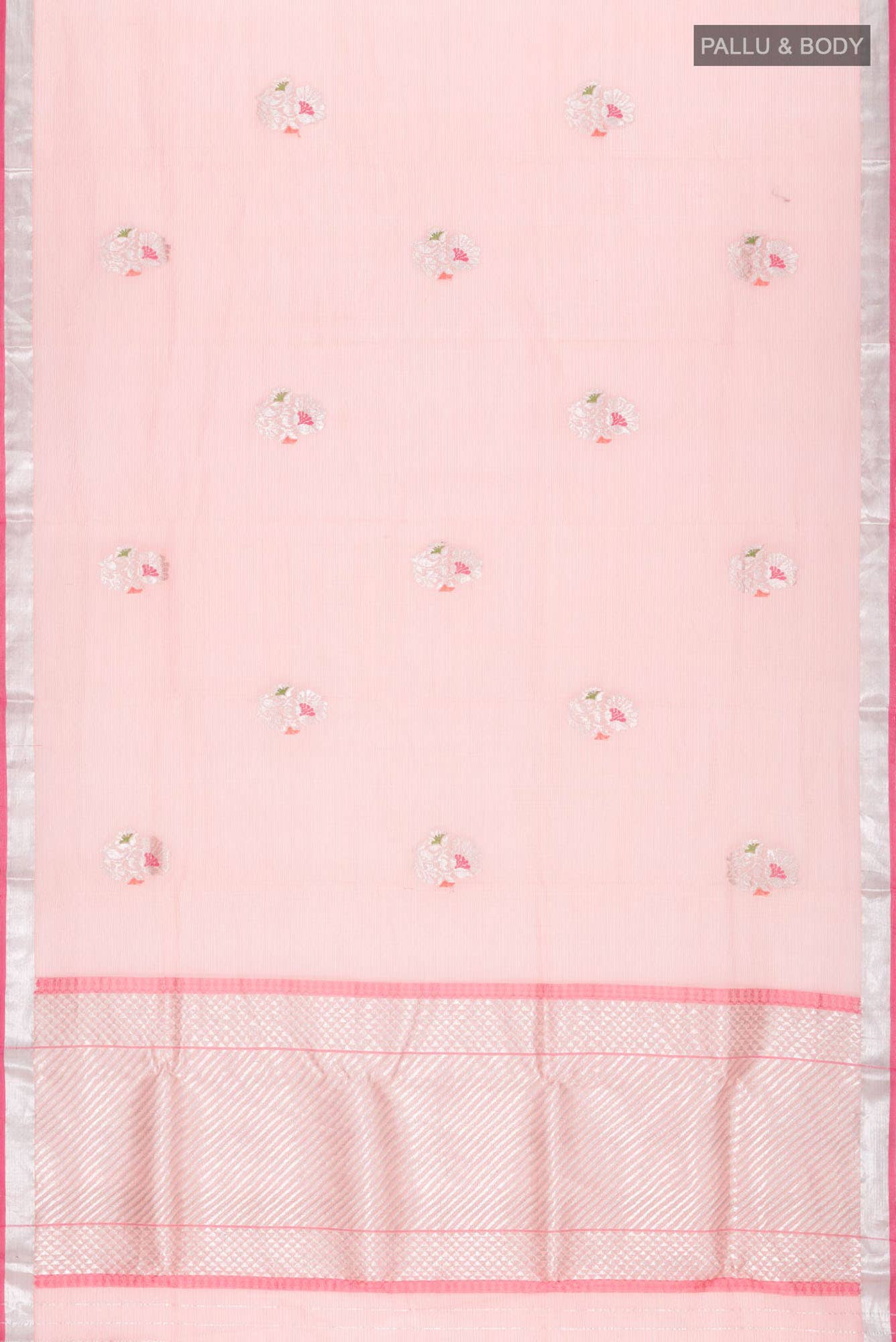 Pink Chanderi Silk Cotton Saree