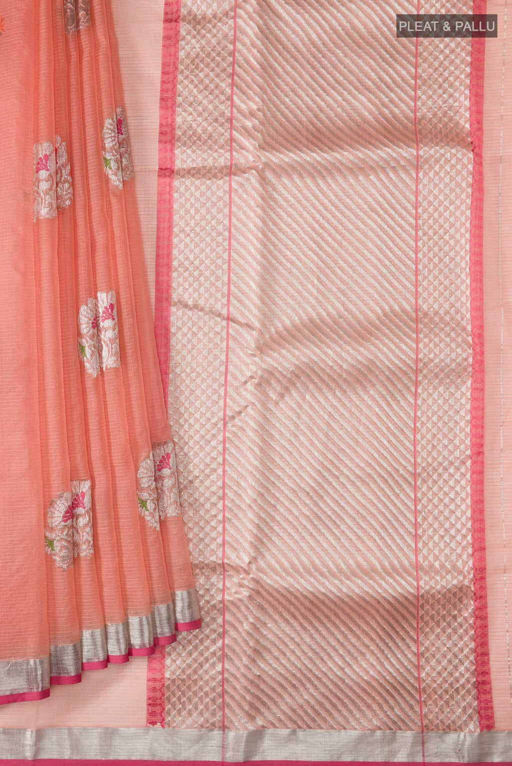 Pink Chanderi Silk Cotton Saree