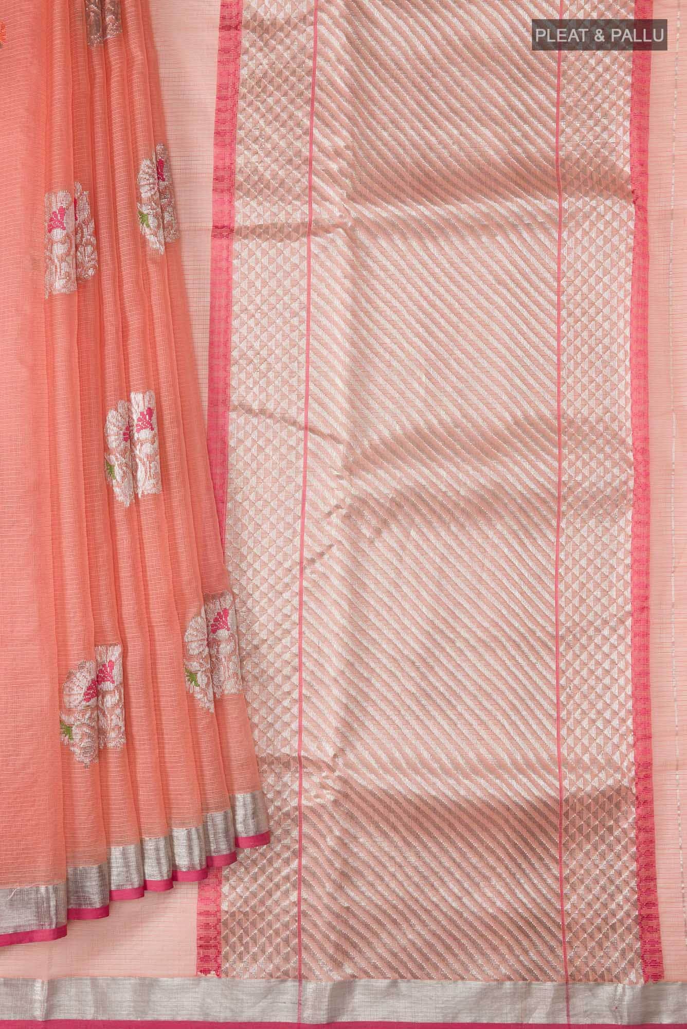 Pink Chanderi Silk Cotton Saree