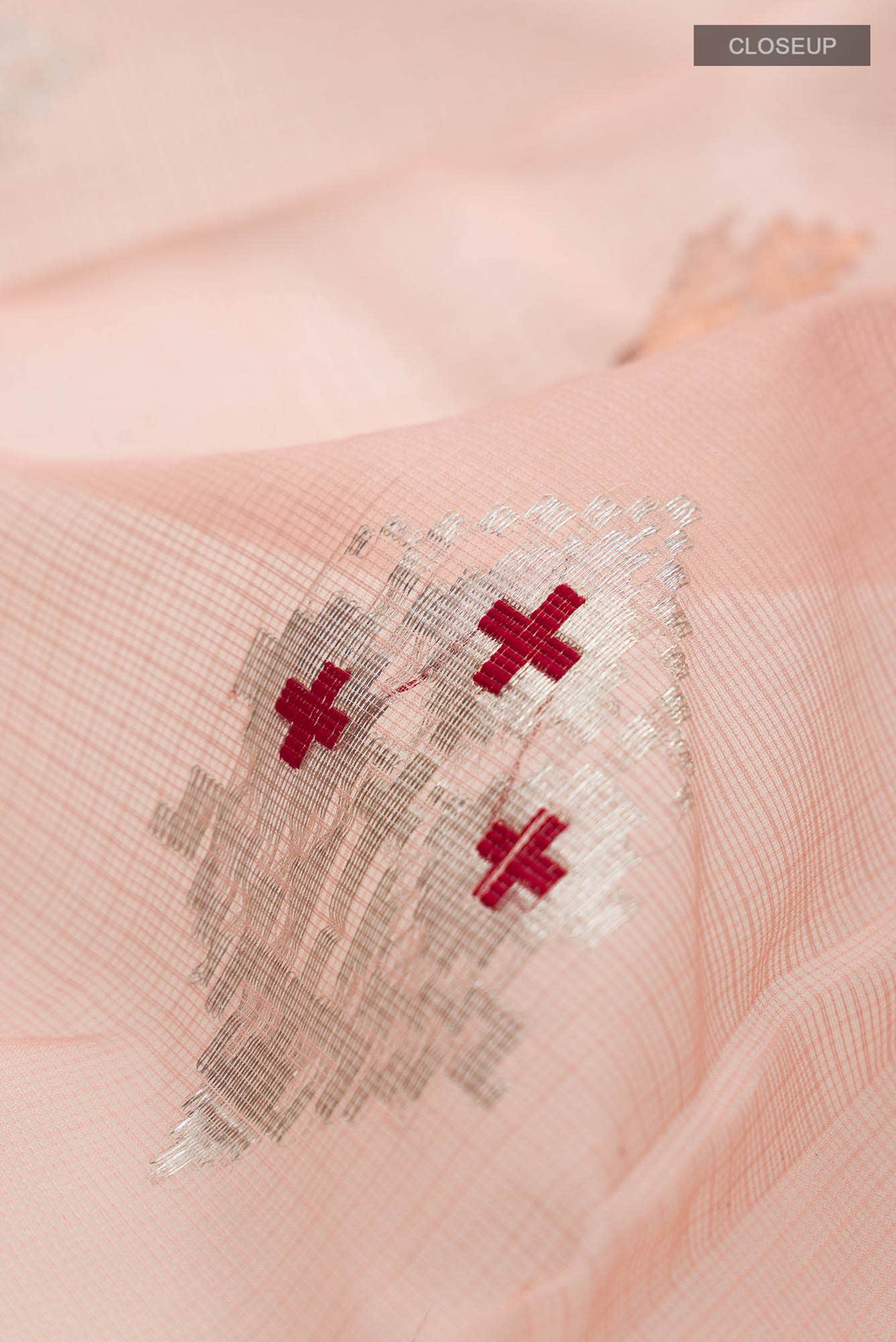 Pink Kora Silk Saree