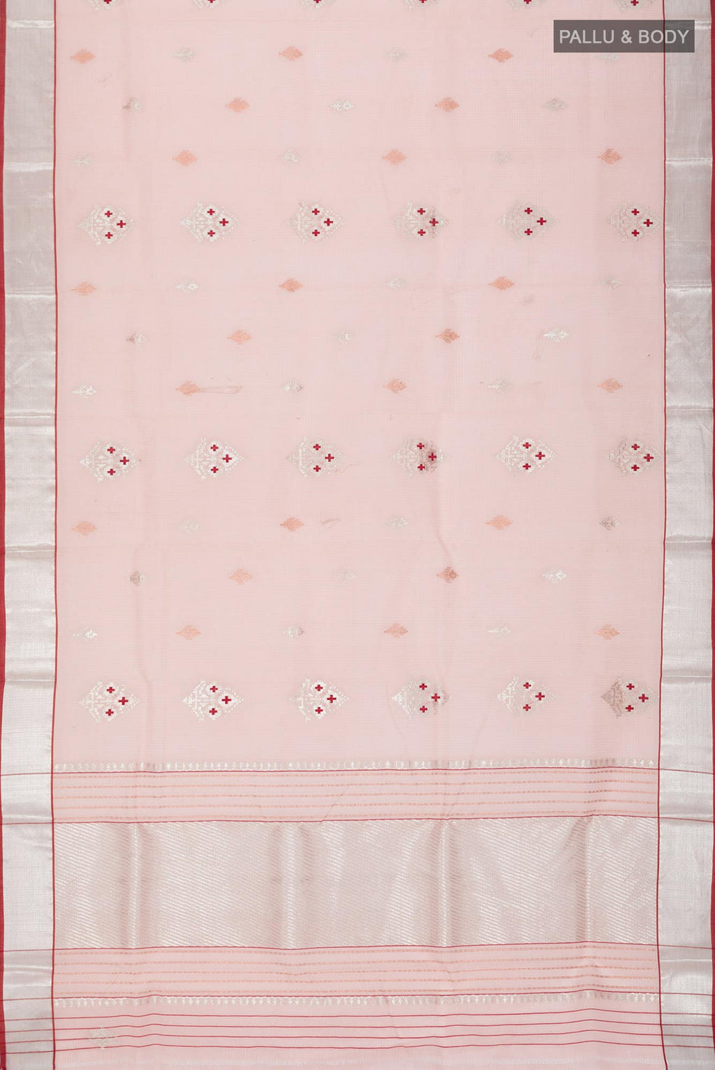 Pink Kora Silk Saree