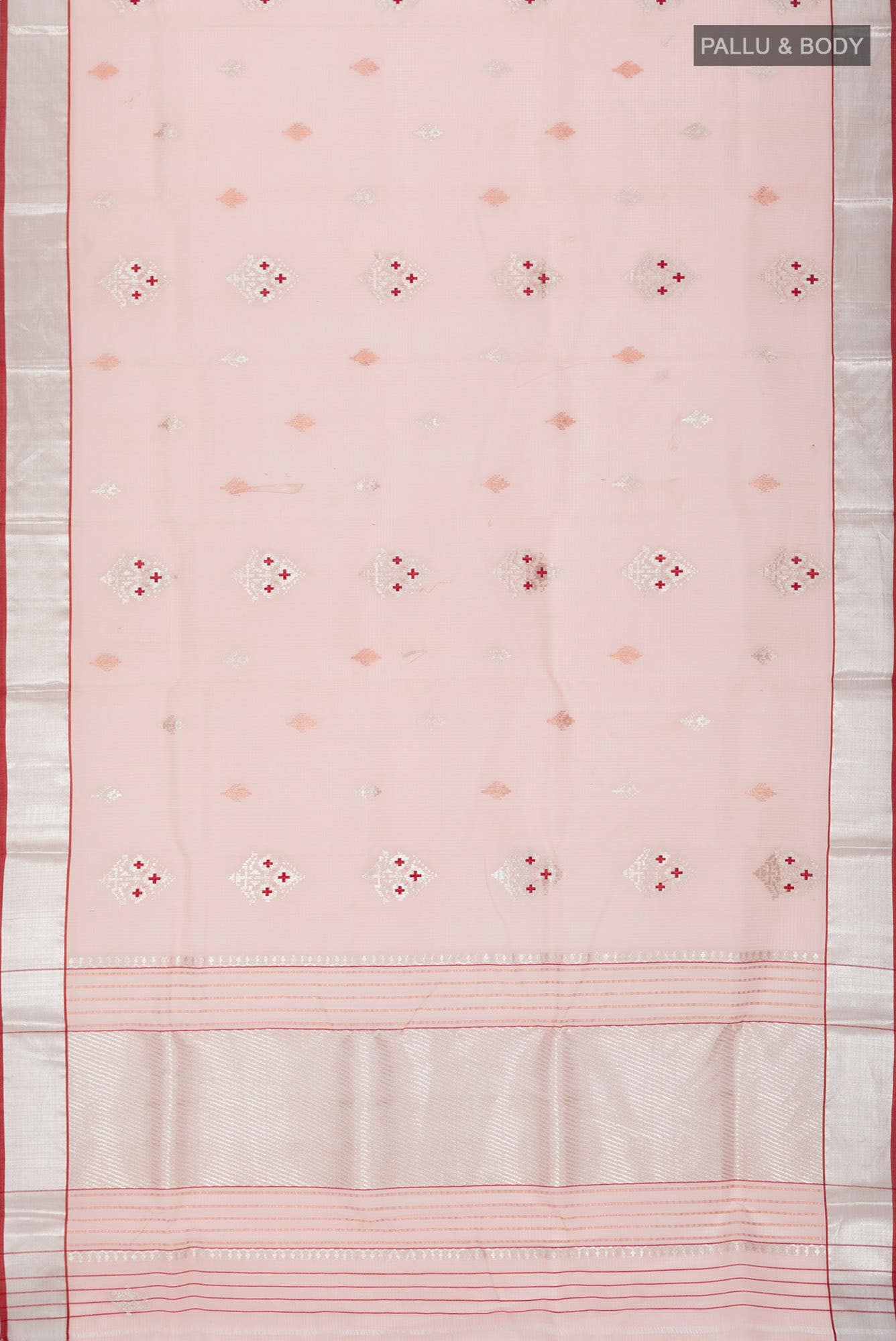Pink Kora Silk Saree
