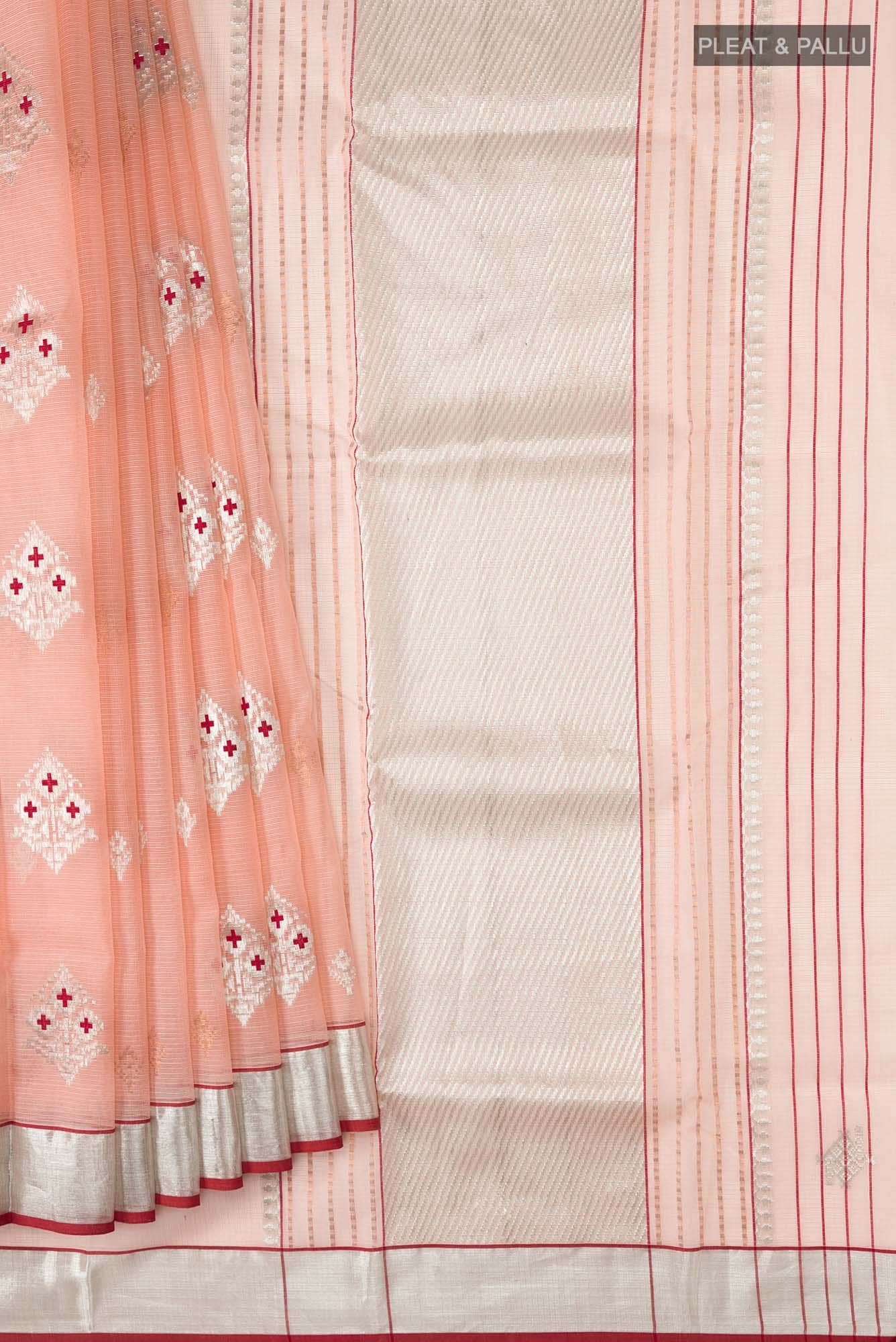 Pink Kora Silk Saree