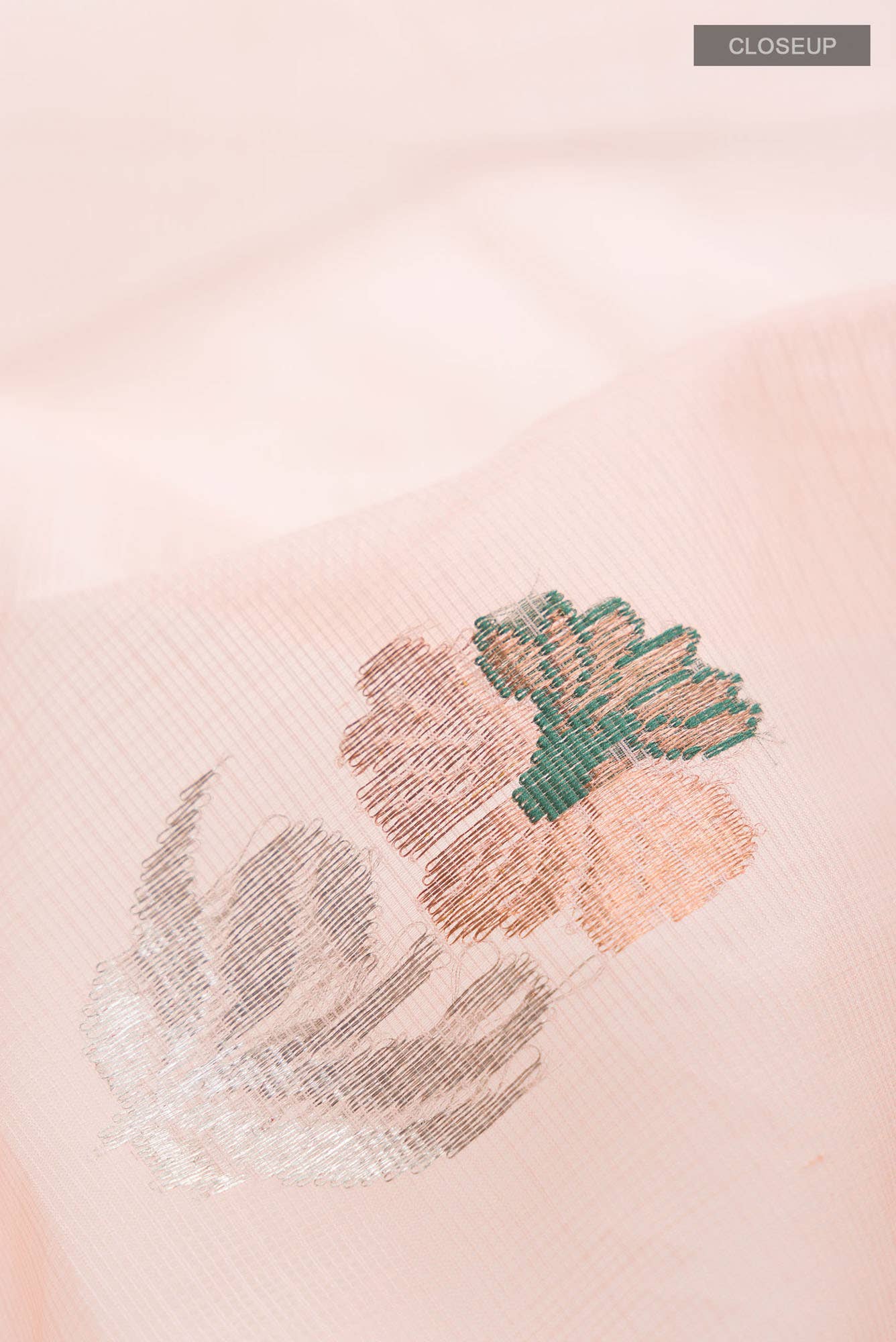 Peach Kota Silk Saree