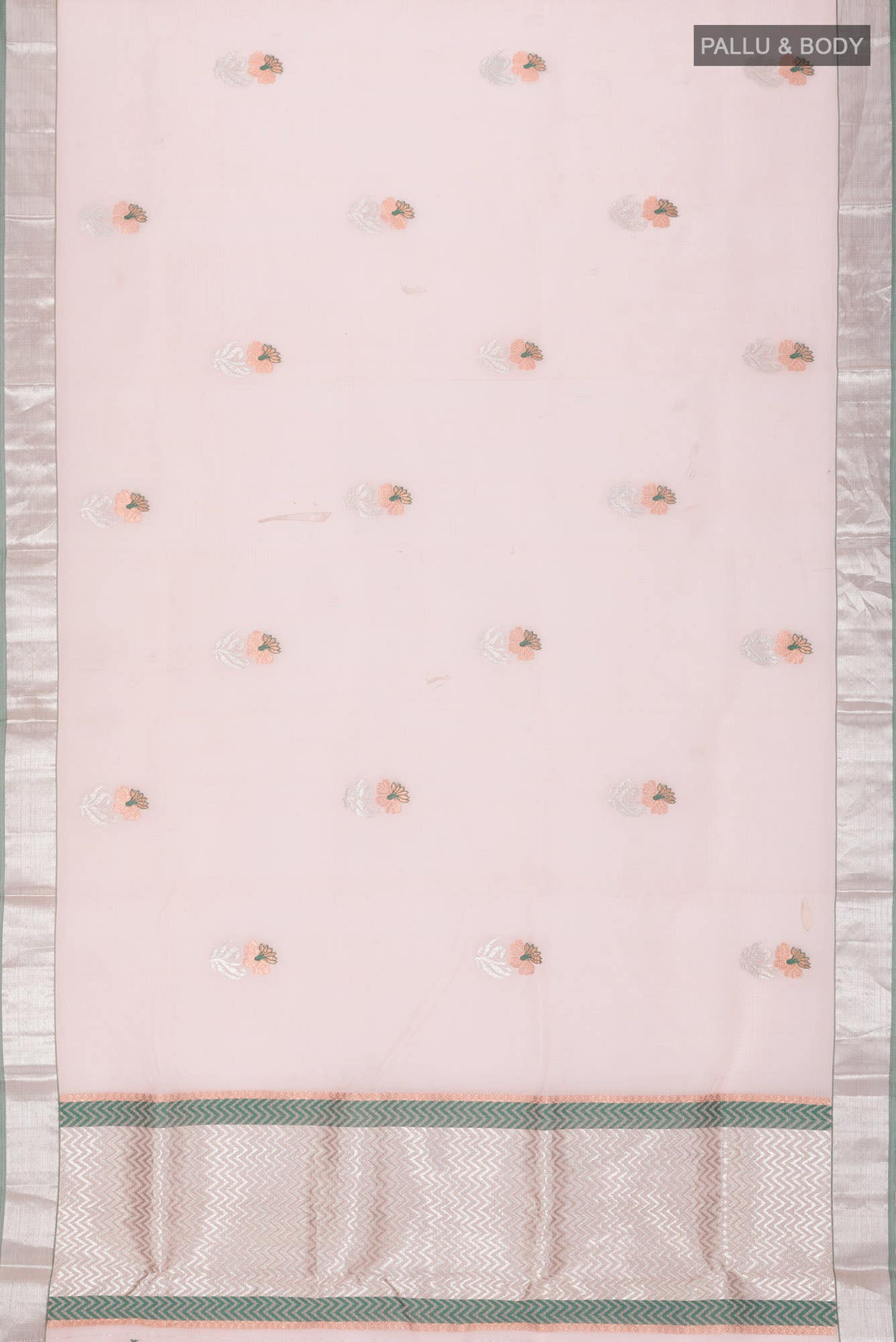 Pink Kora Silk Saree