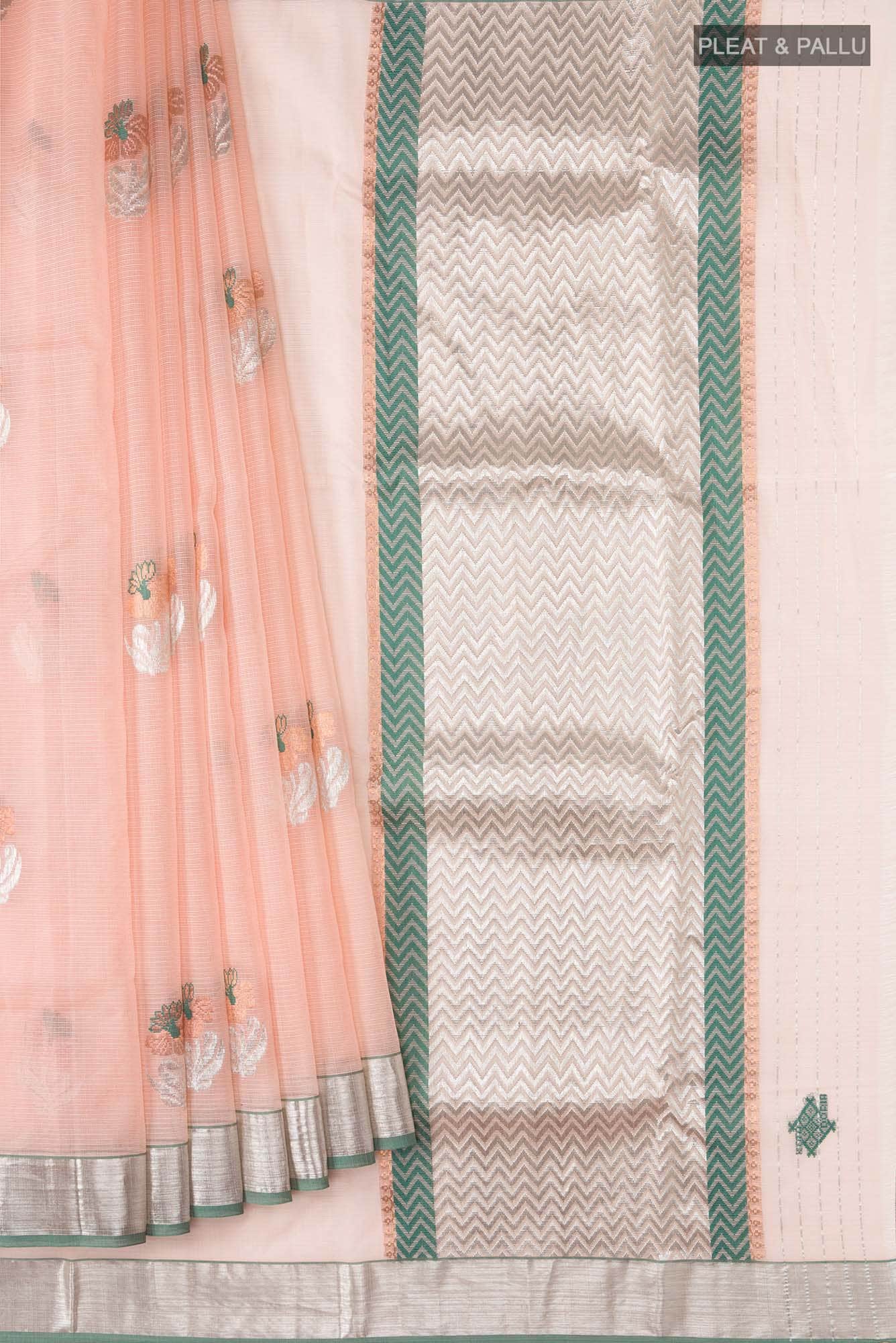 Peach Kota Silk Saree