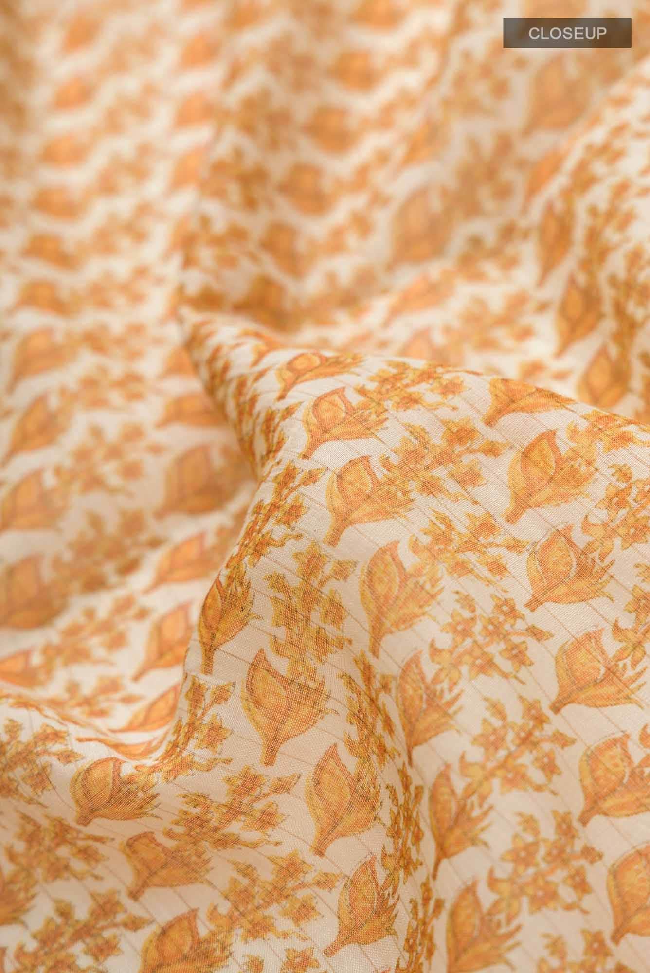 Yellow Silk Cotton Saree