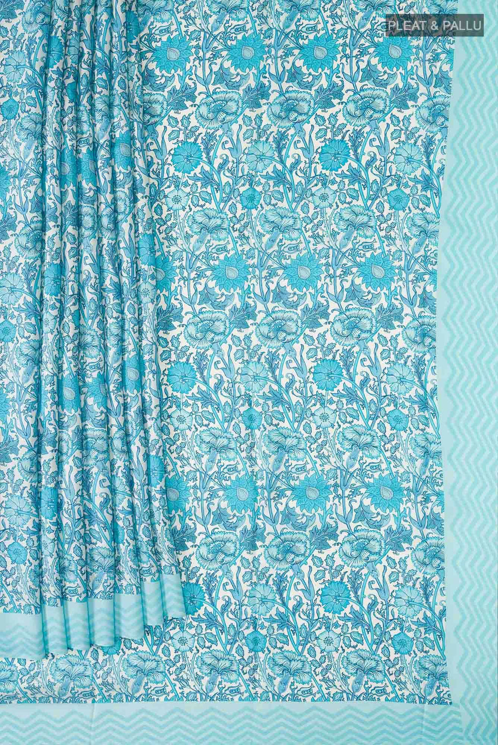 Blue Baluchari Silk Saree